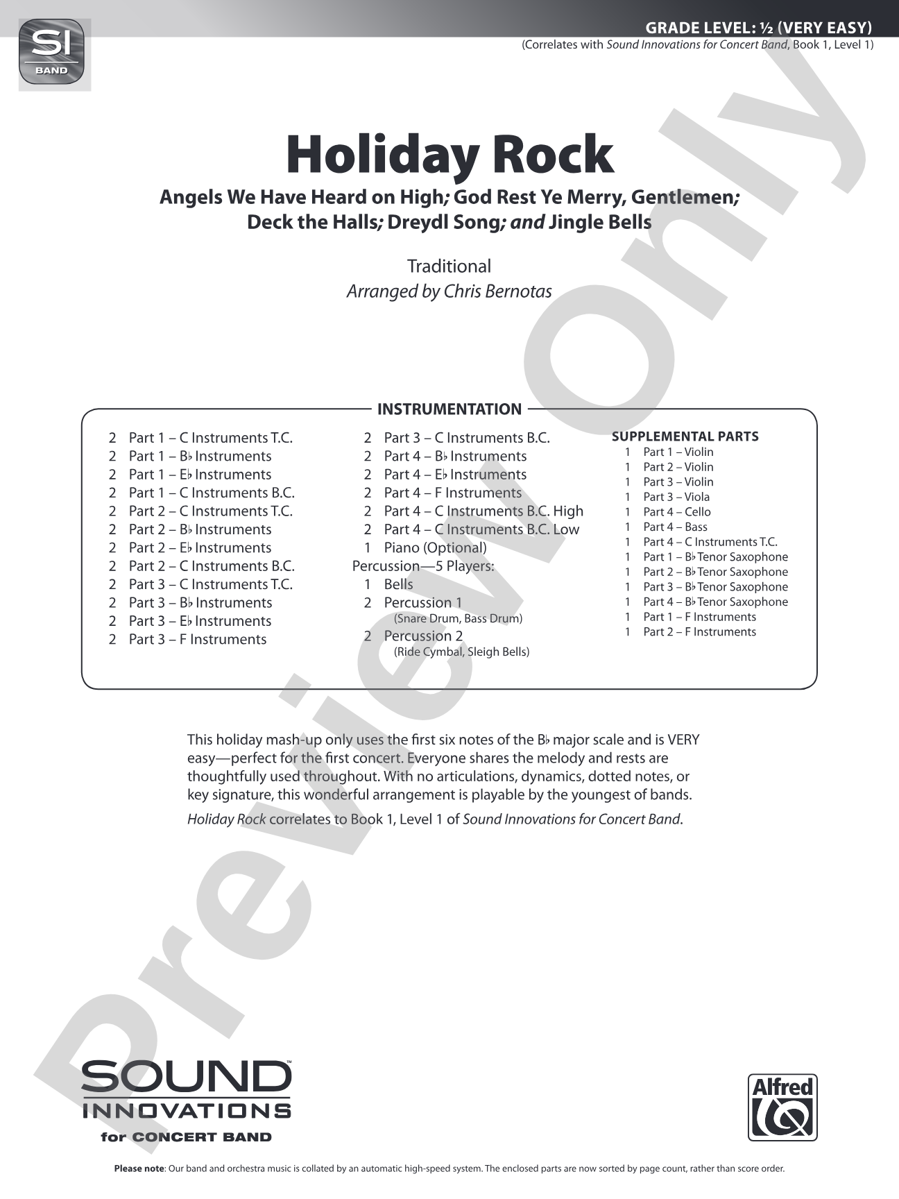 Holiday Rock: Score