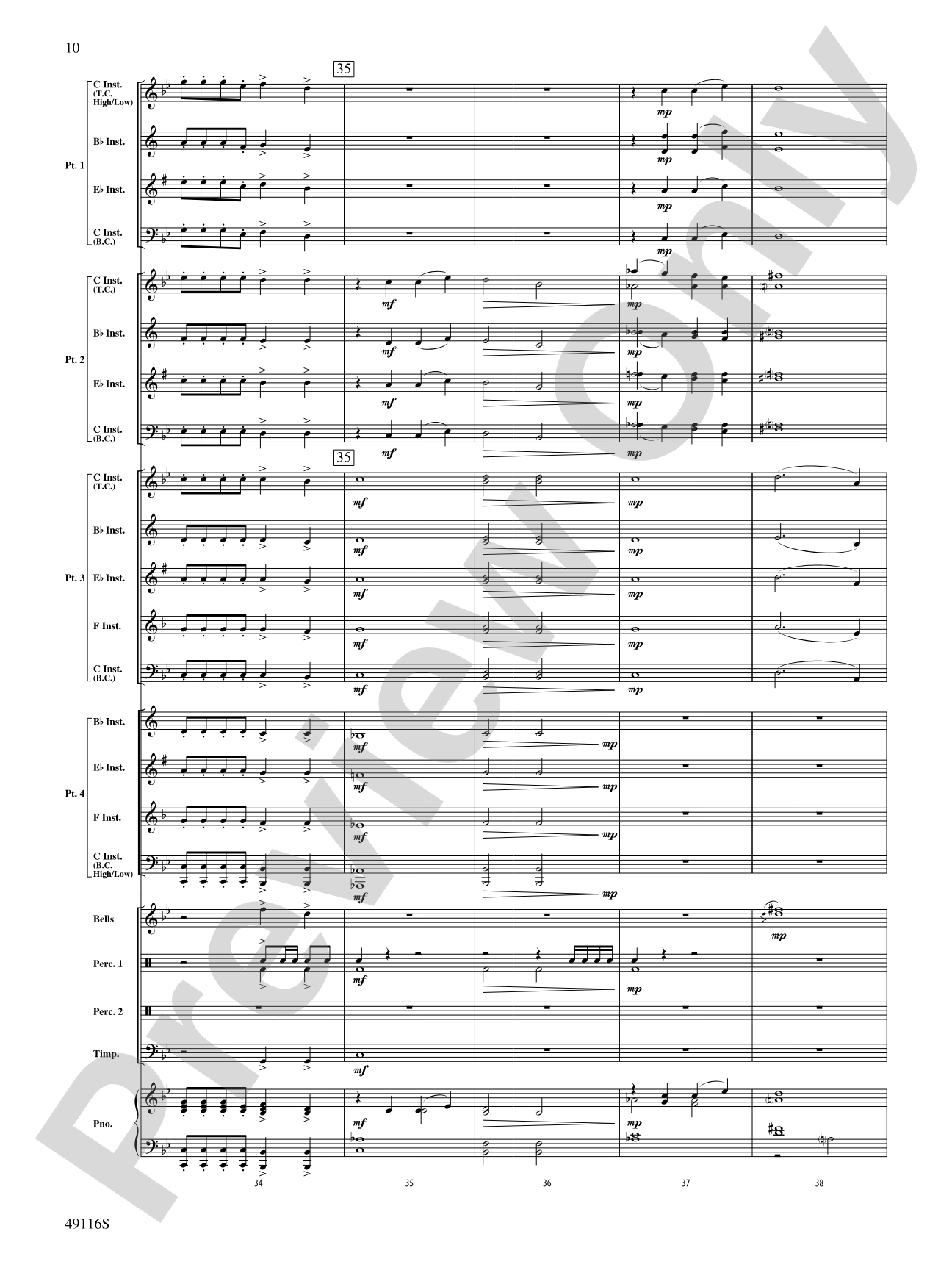Escape from Thunder Mountain: Flexible Band/String Ensemble Score & Parts