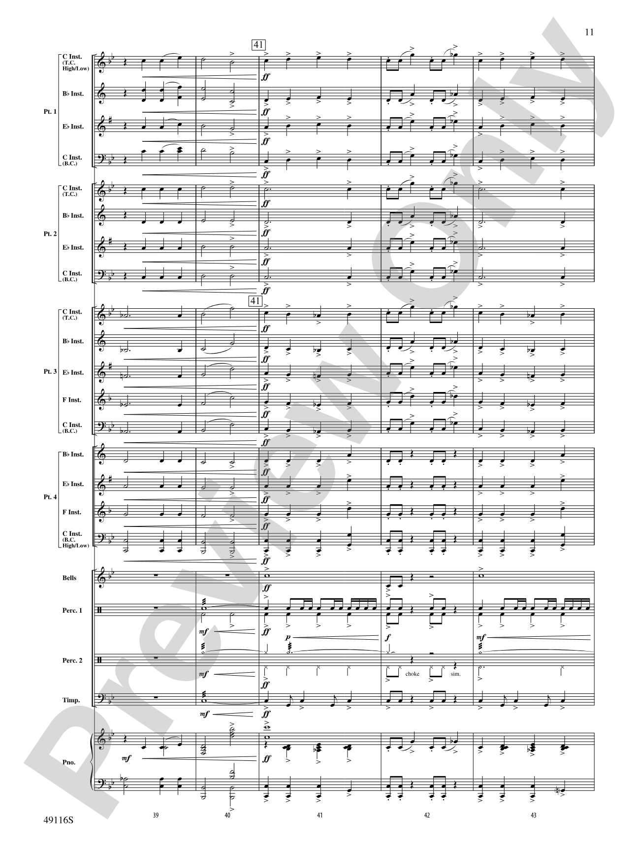 Escape from Thunder Mountain: Flexible Band/String Ensemble Score & Parts