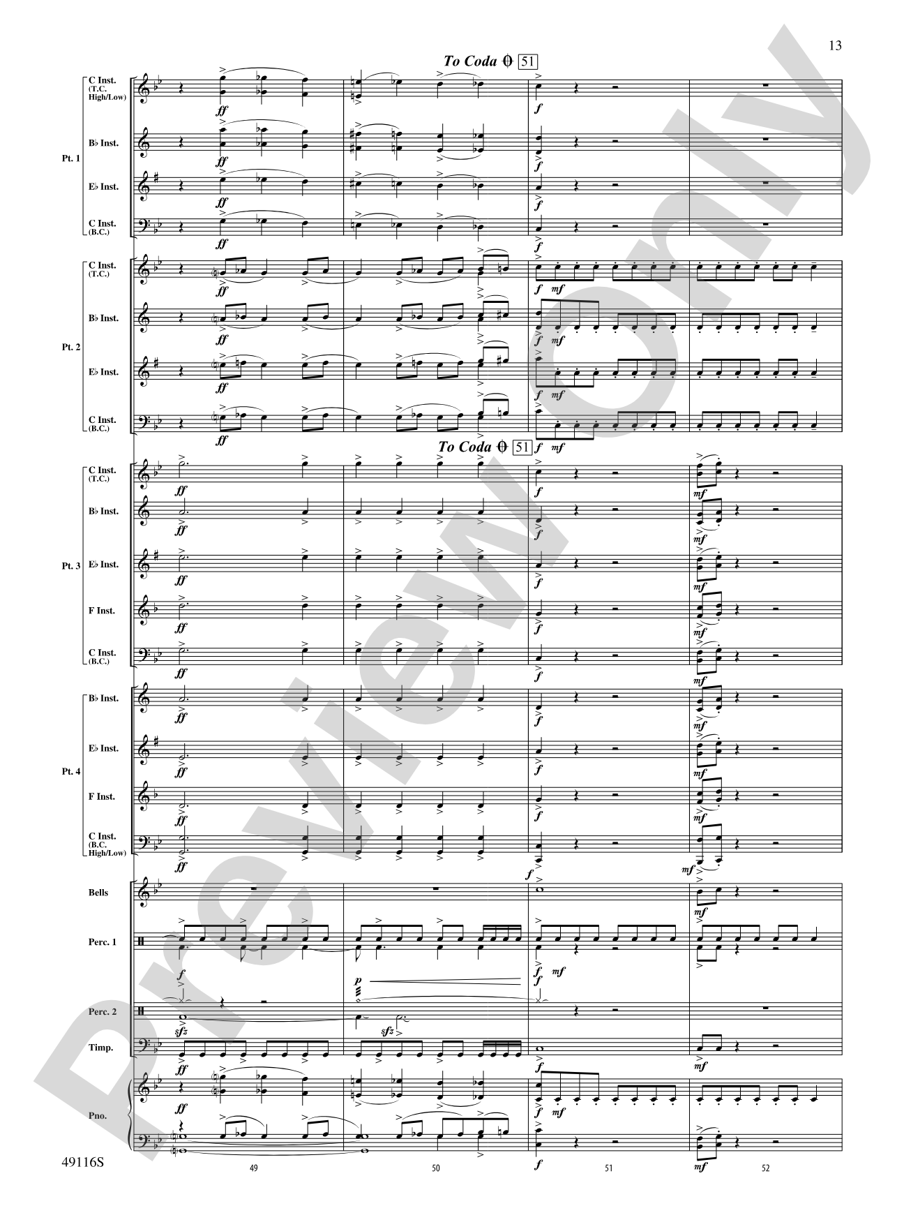Escape from Thunder Mountain: Flexible Band/String Ensemble Score & Parts