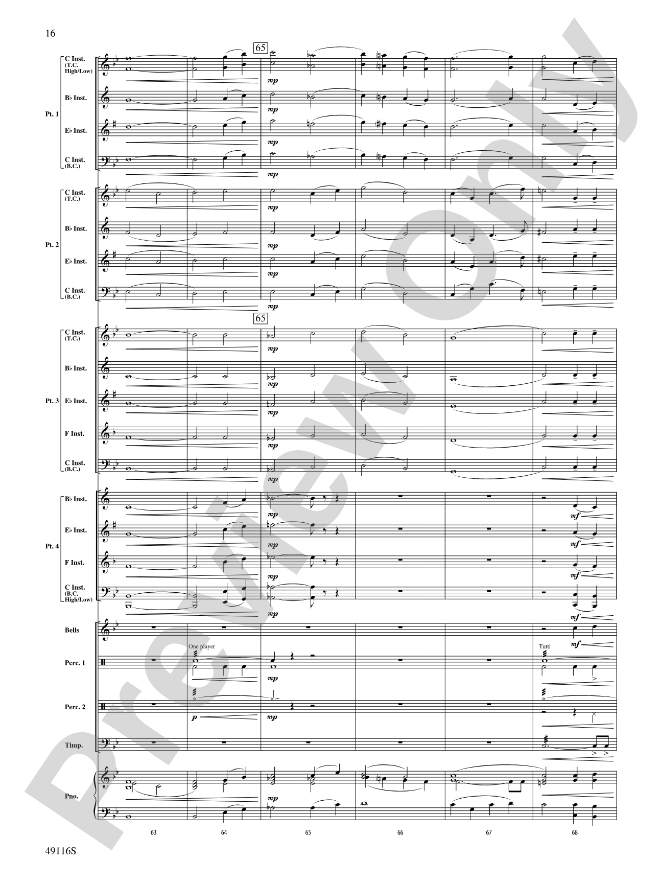 Escape from Thunder Mountain: Flexible Band/String Ensemble Score & Parts