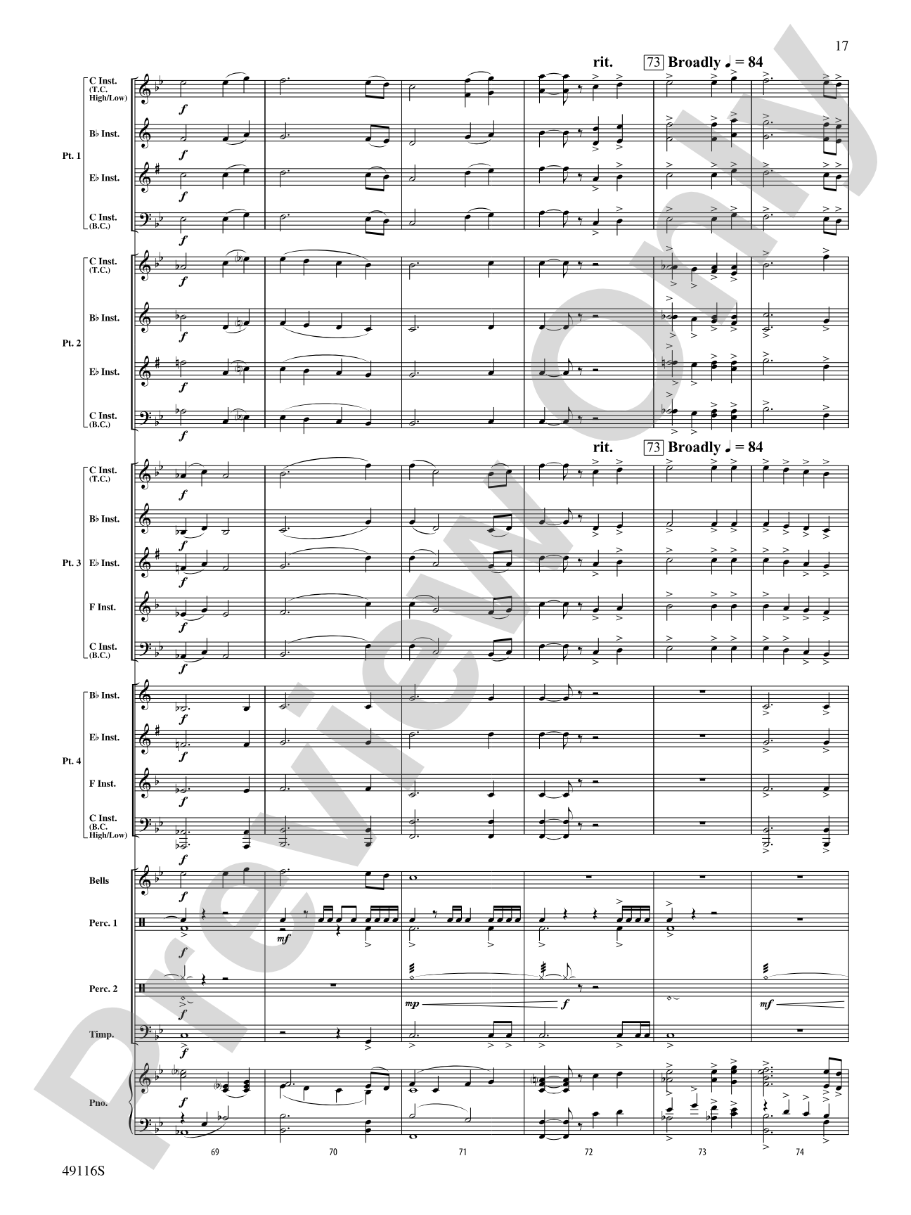 Escape from Thunder Mountain: Flexible Band/String Ensemble Score & Parts