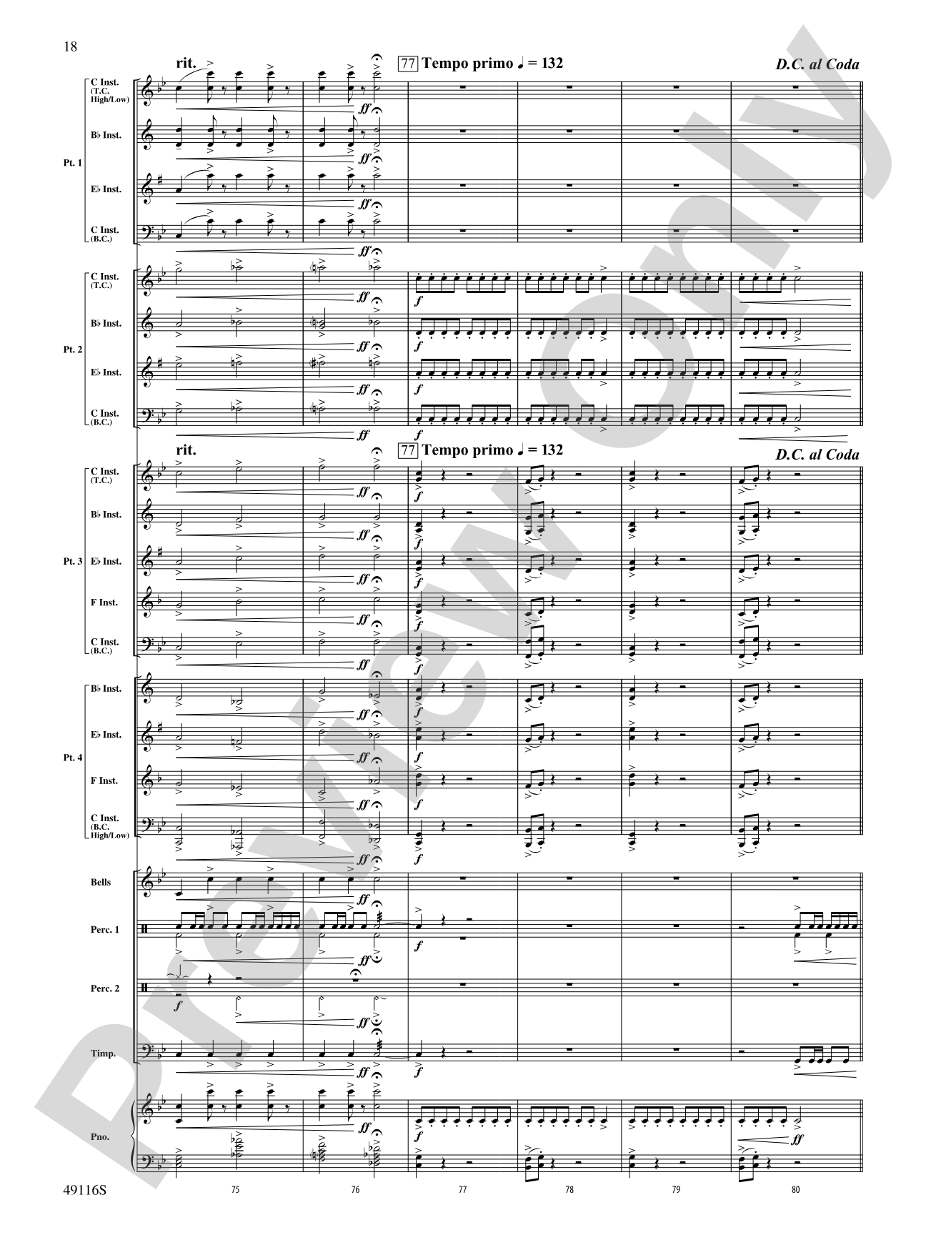 Escape from Thunder Mountain: Flexible Band/String Ensemble Score & Parts