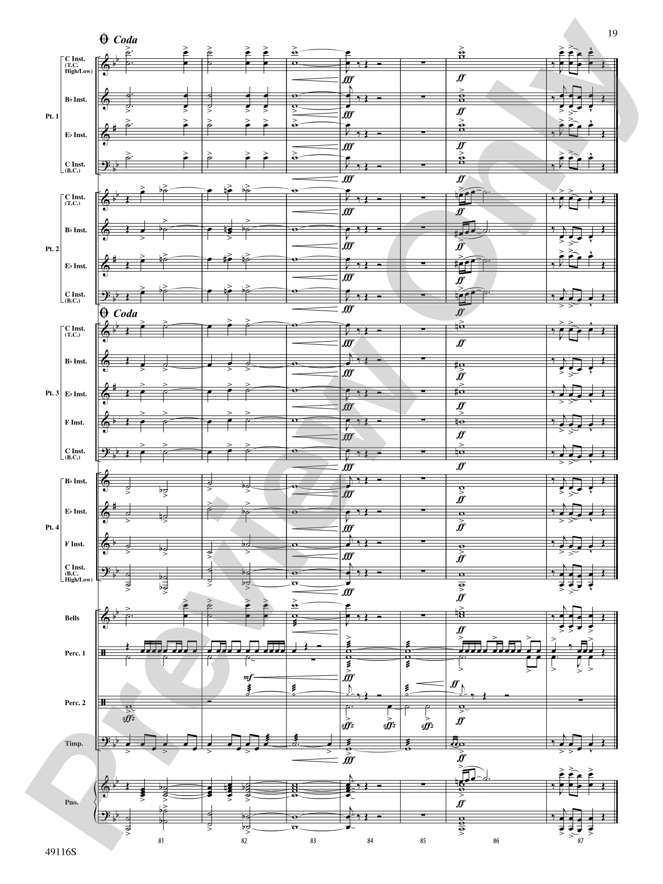Escape from Thunder Mountain: Flexible Band/String Ensemble Score & Parts