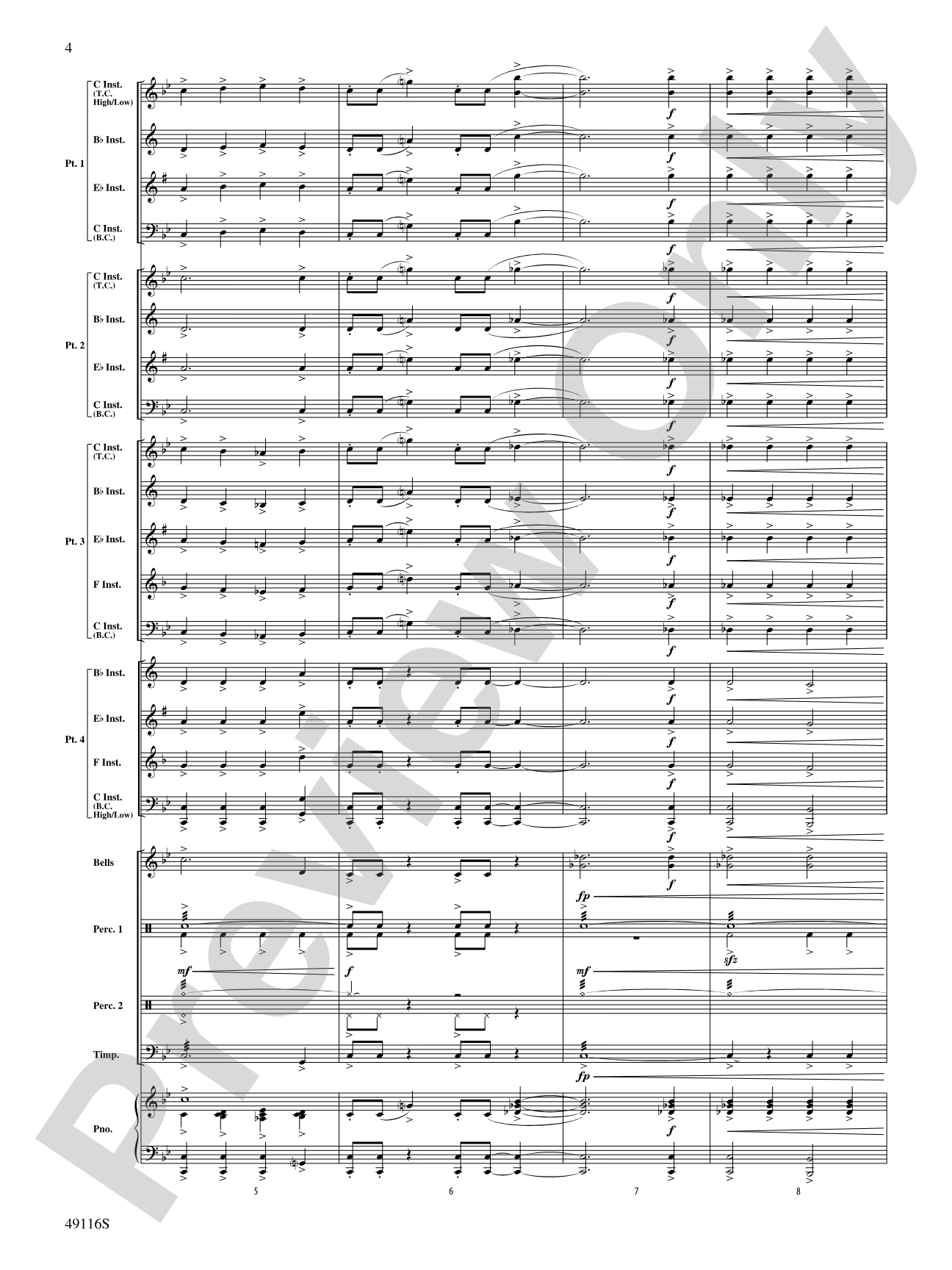 Escape from Thunder Mountain: Flexible Band/String Ensemble Score & Parts