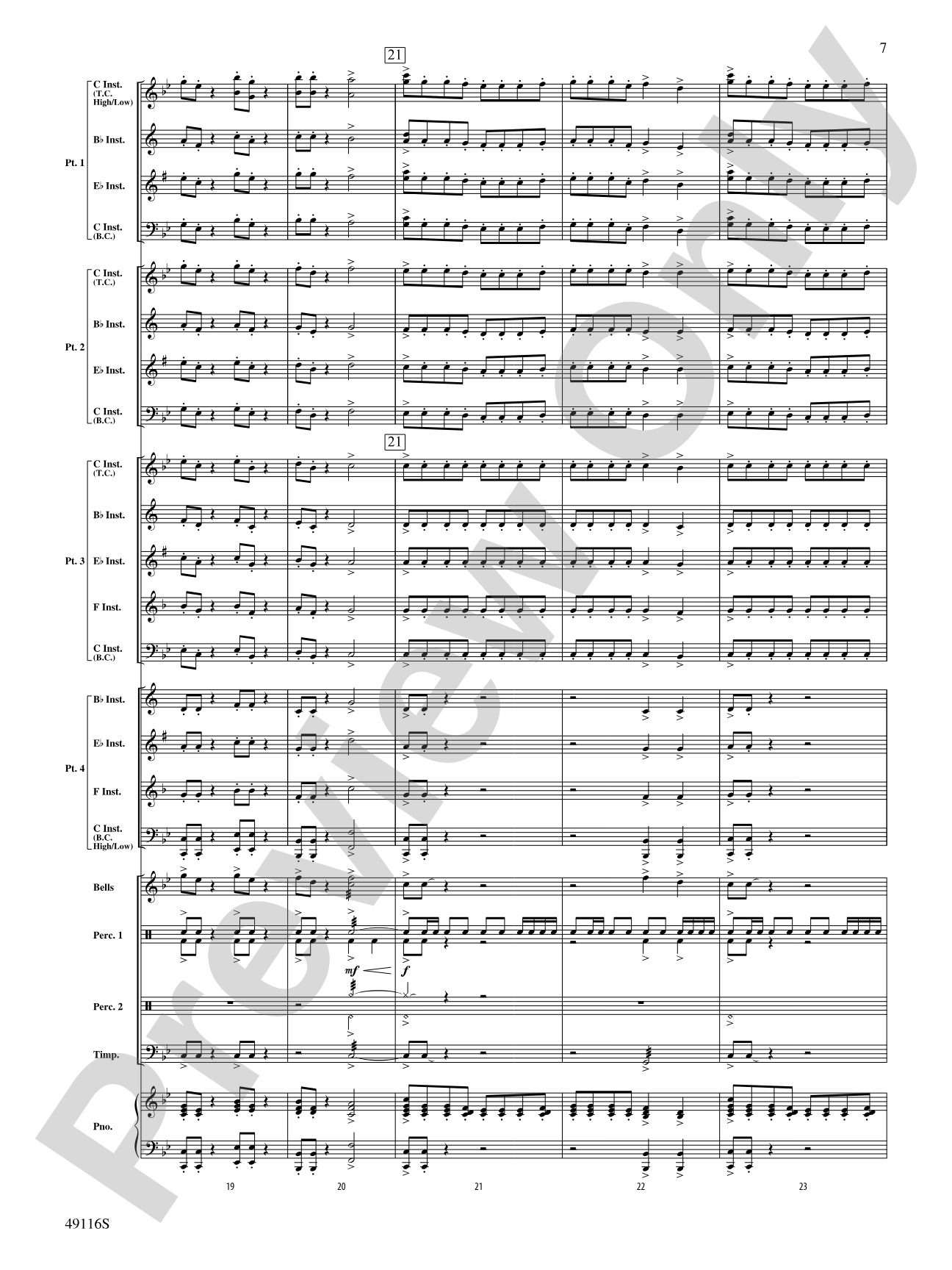 Escape from Thunder Mountain: Flexible Band/String Ensemble Score & Parts