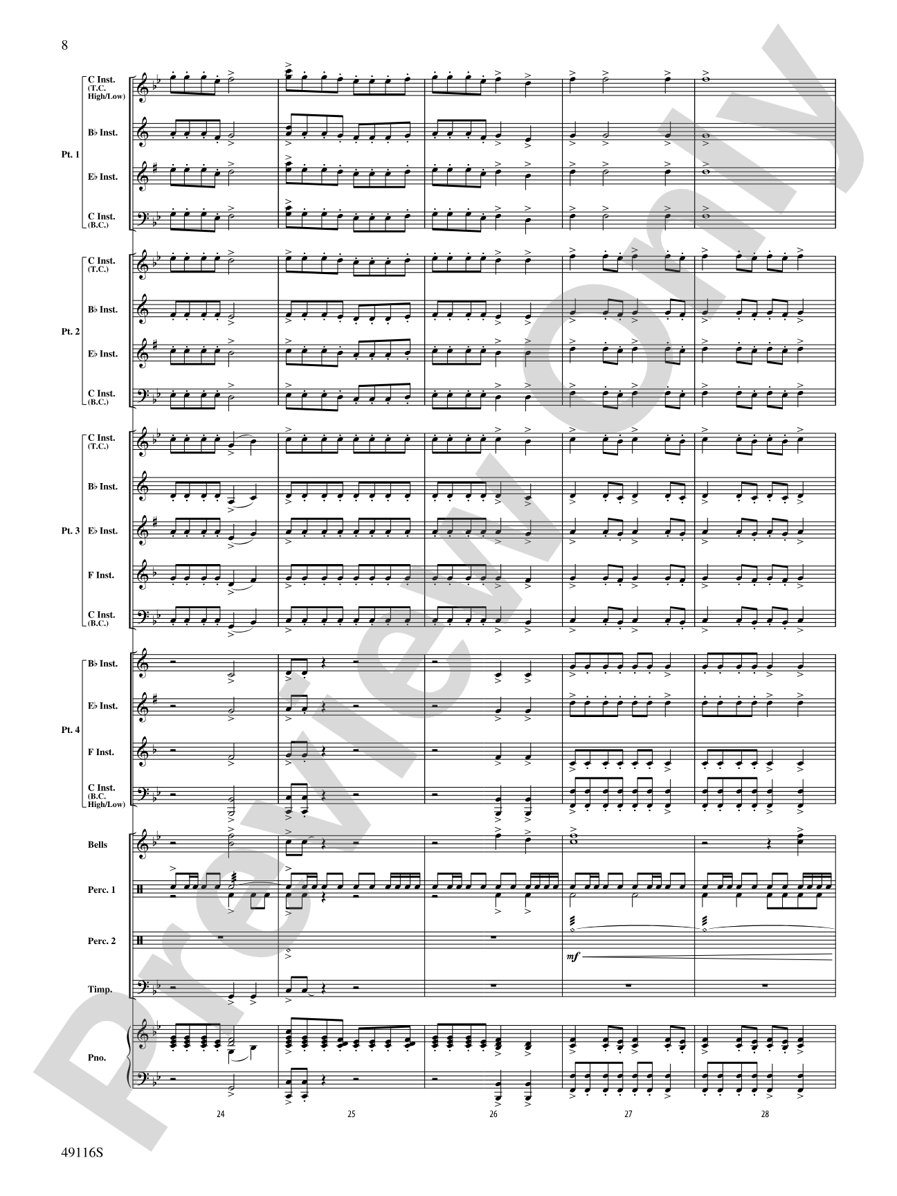Escape from Thunder Mountain: Flexible Band/String Ensemble Score & Parts