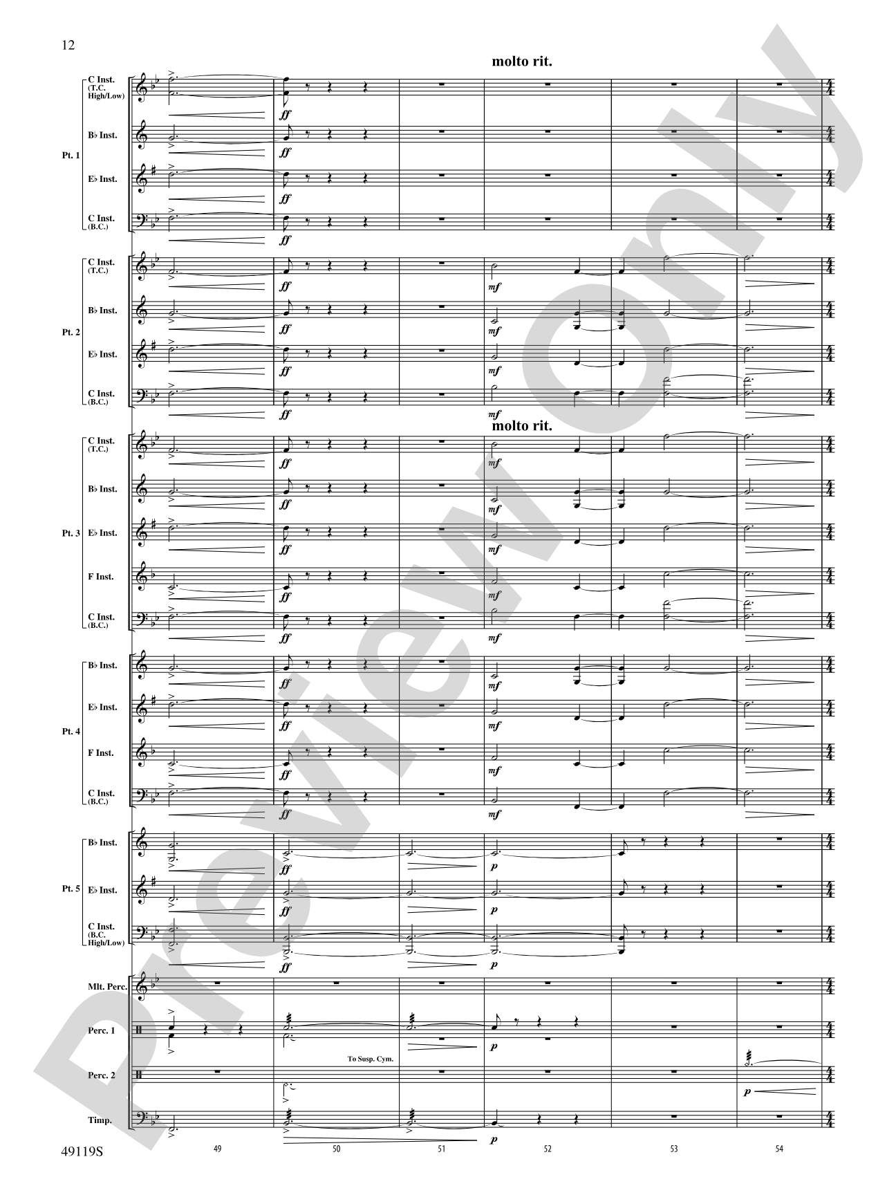 Where Stand the Dauntless: Flexible Band/String Ensemble Score & Parts
