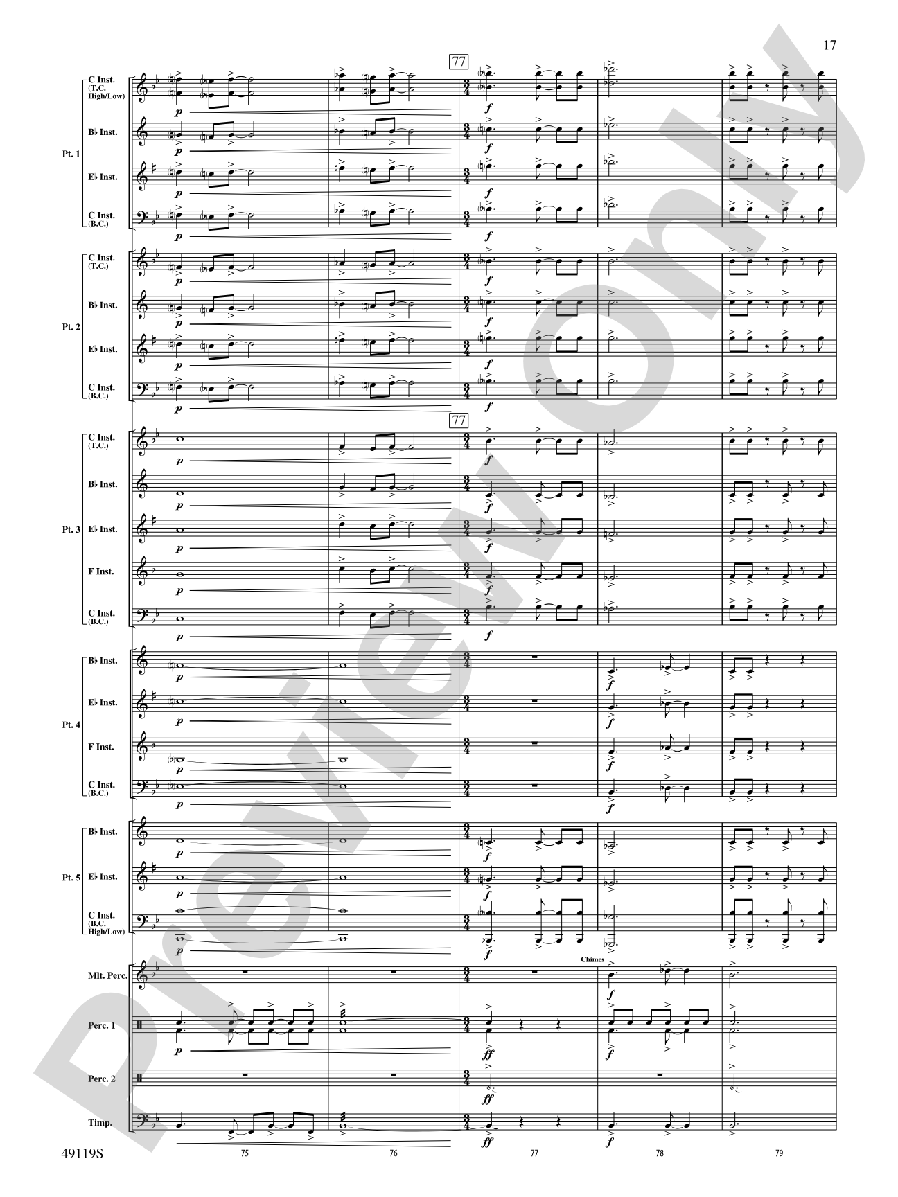 Where Stand the Dauntless: Flexible Band/String Ensemble Score & Parts