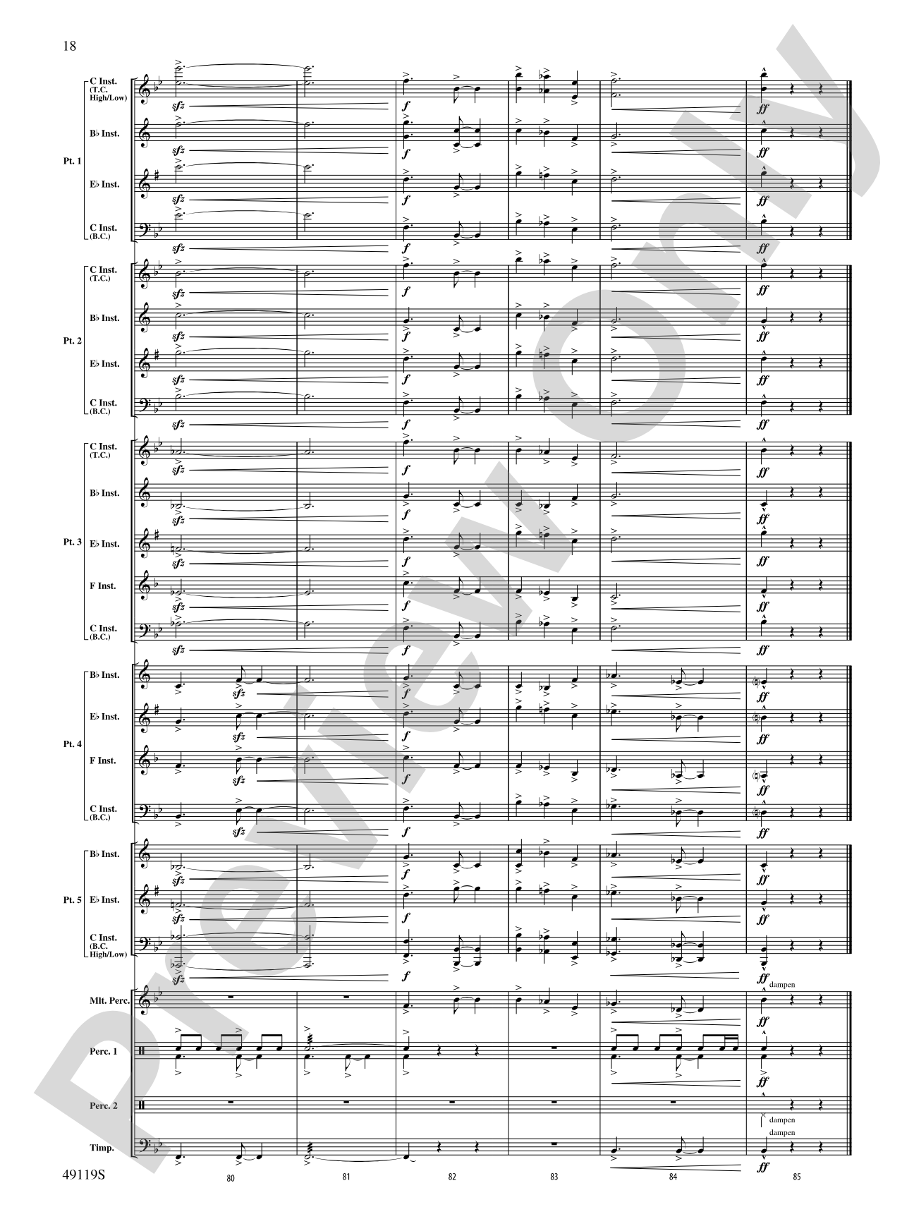 Where Stand the Dauntless: Flexible Band/String Ensemble Score & Parts