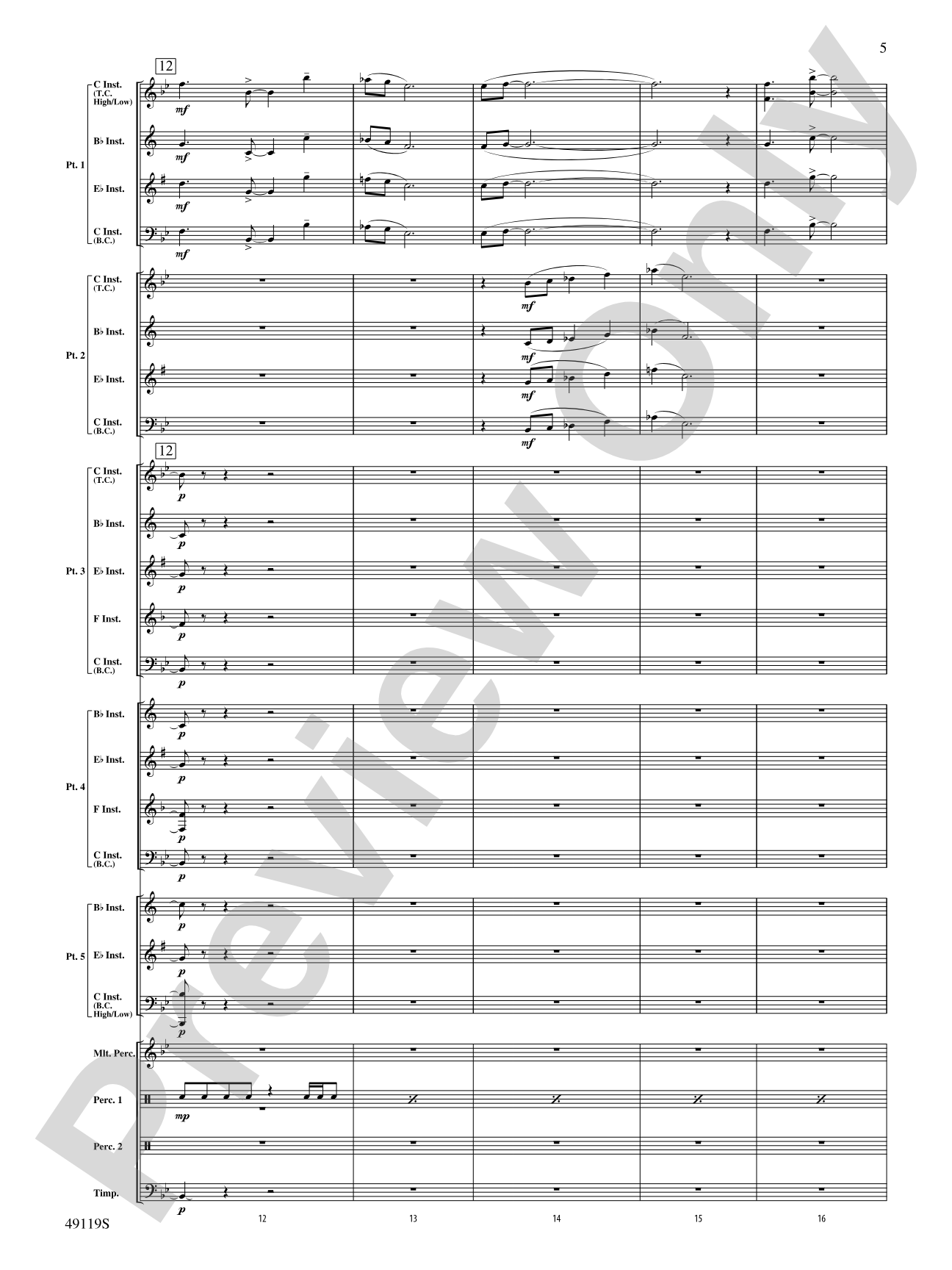 Where Stand the Dauntless: Flexible Band/String Ensemble Score & Parts