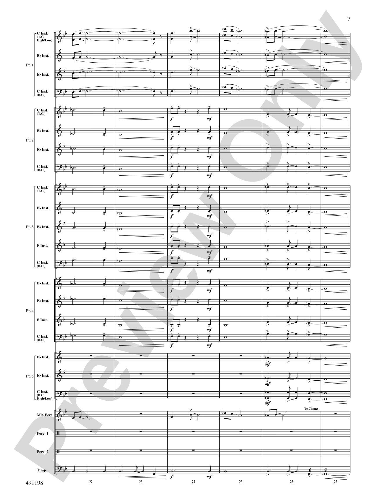 Where Stand the Dauntless: Flexible Band/String Ensemble Score & Parts