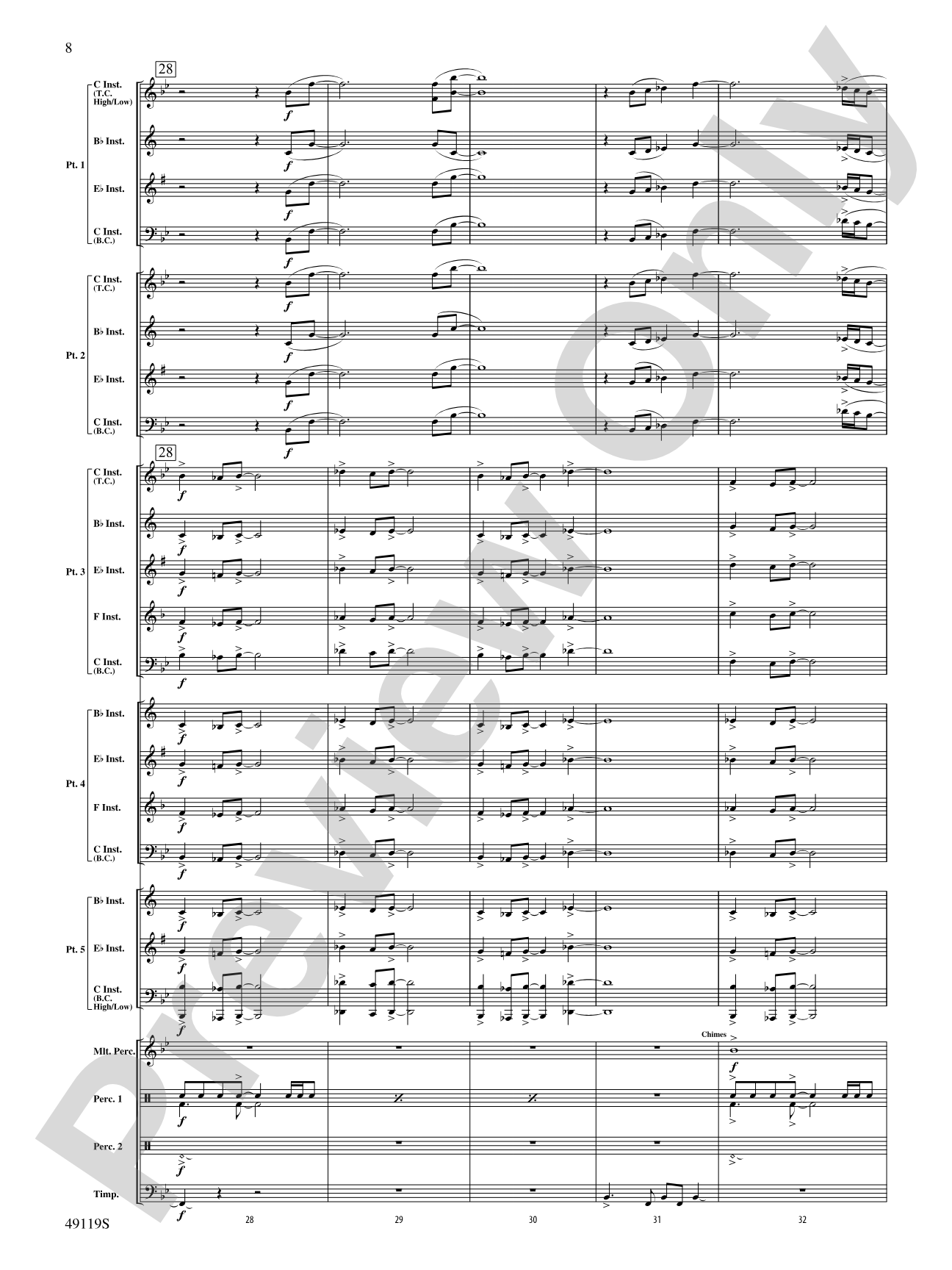 Where Stand the Dauntless: Flexible Band/String Ensemble Score & Parts