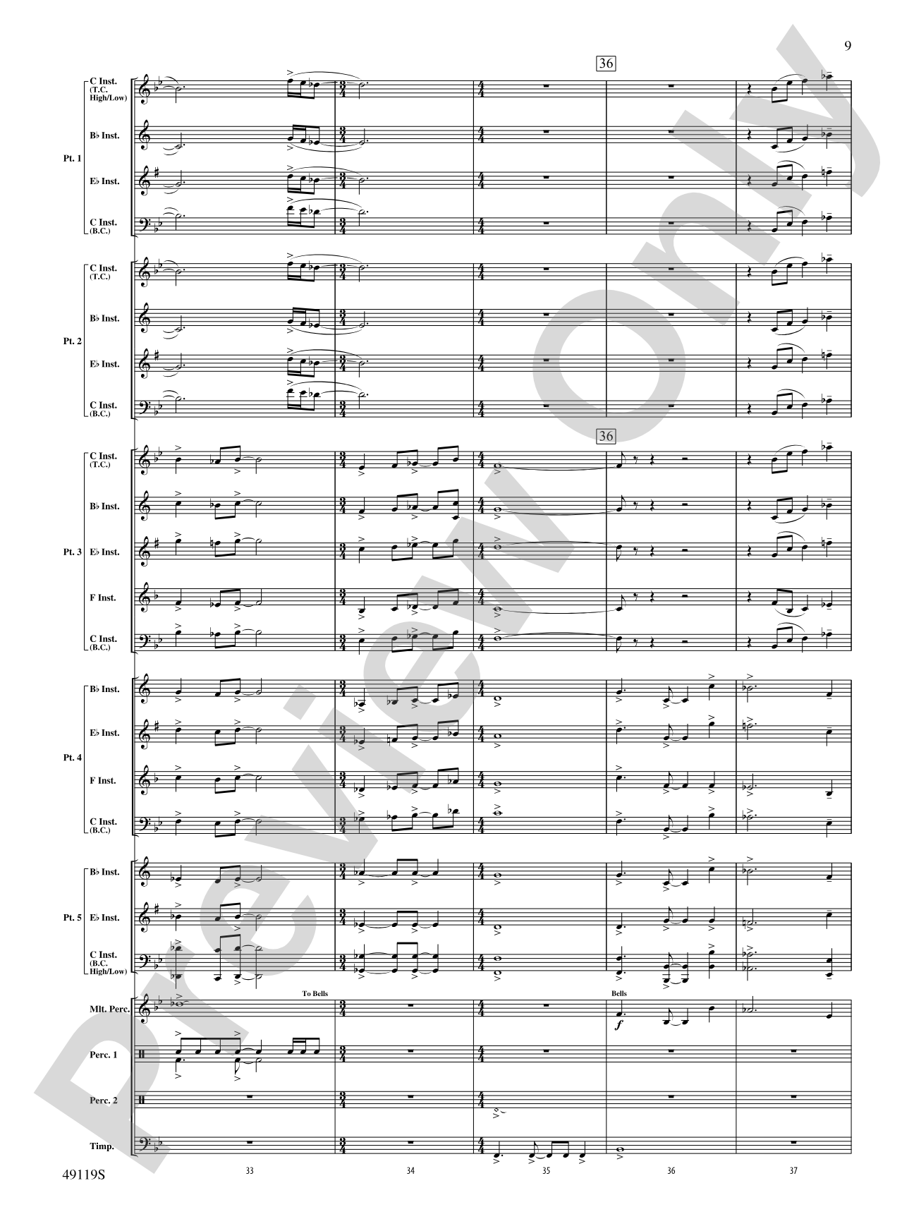 Where Stand the Dauntless: Flexible Band/String Ensemble Score & Parts