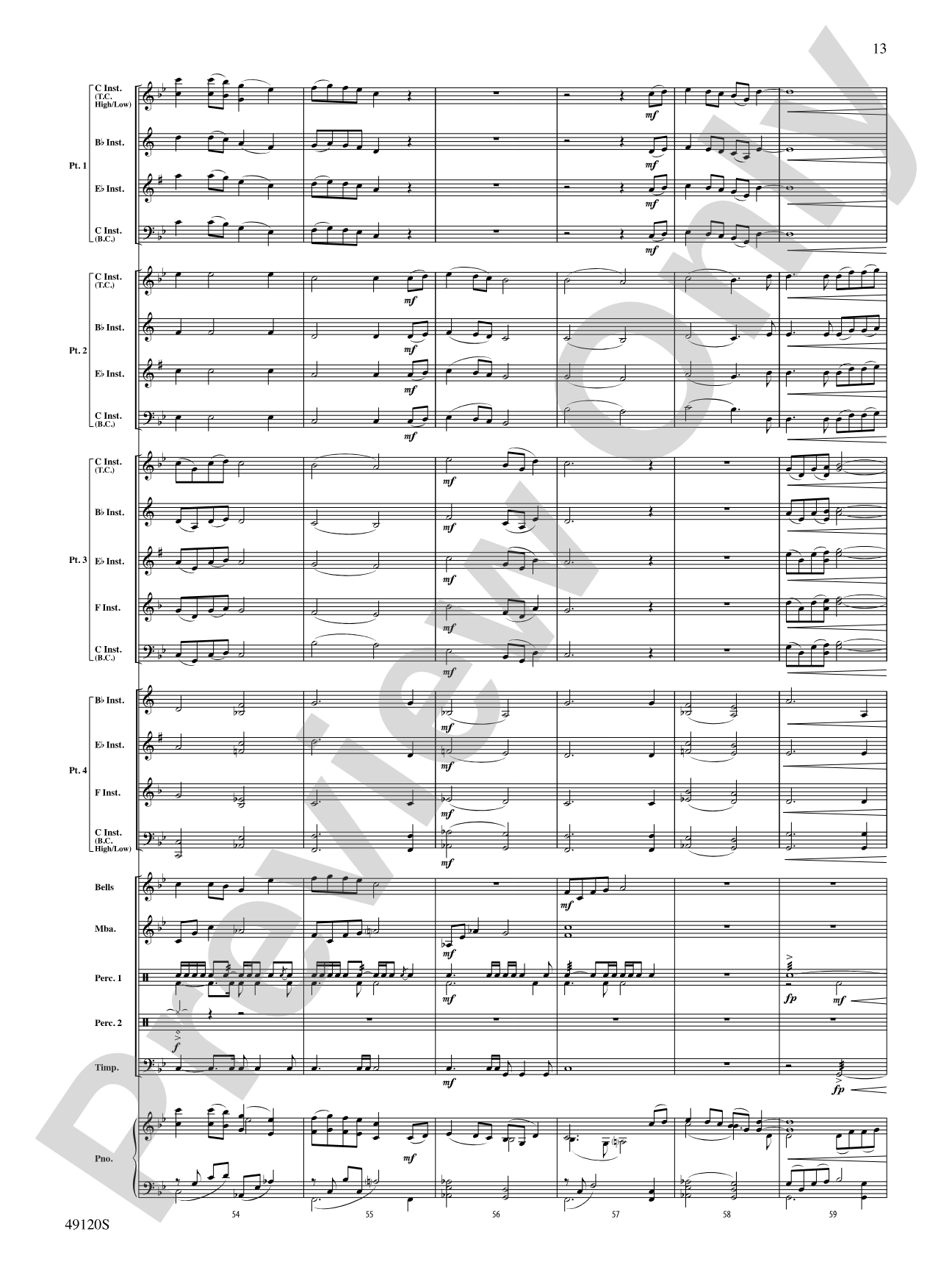 Rock Solid: Flexible Band/String Ensemble Score & Parts
