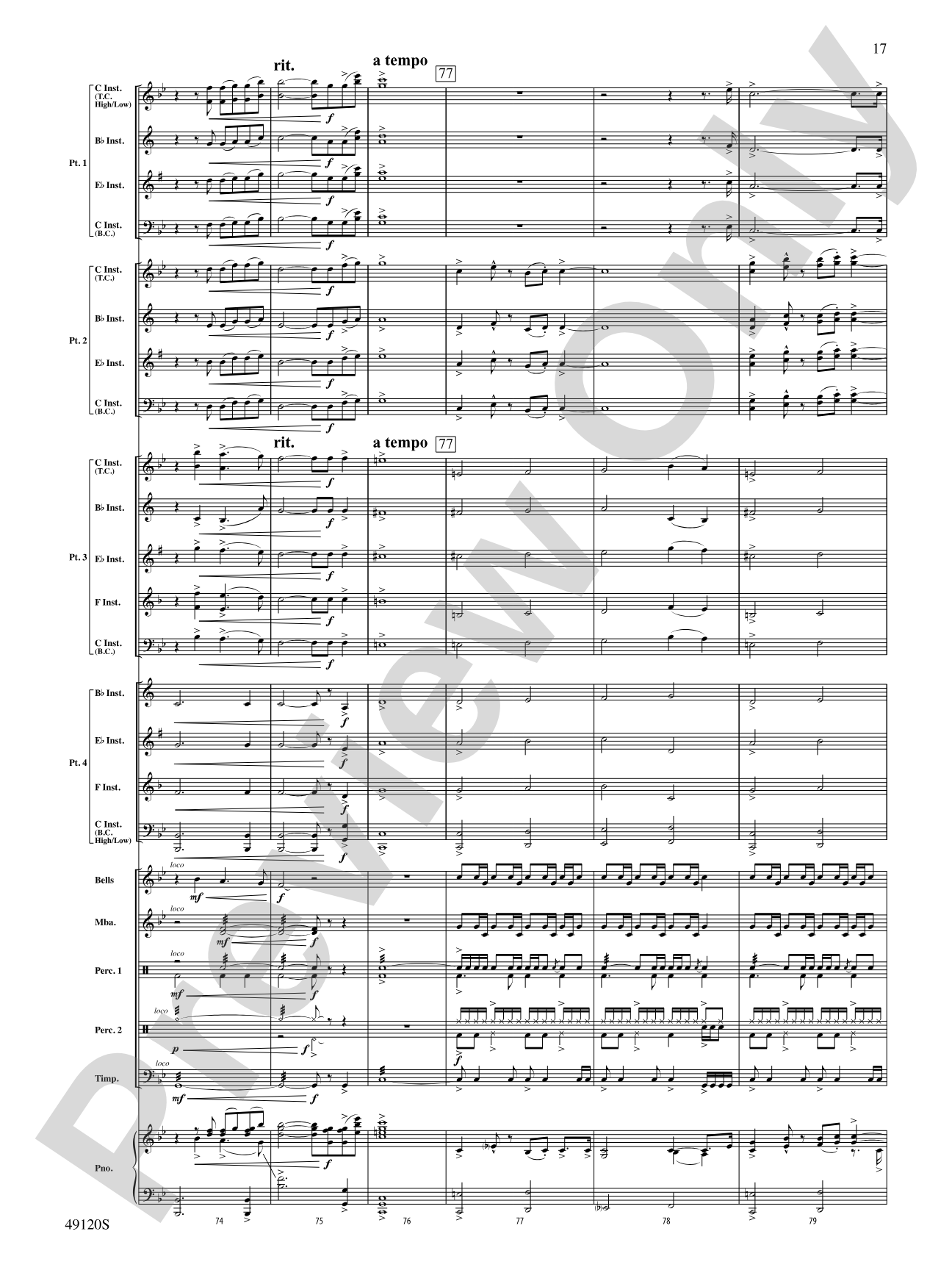 Rock Solid: Flexible Band/String Ensemble Score & Parts
