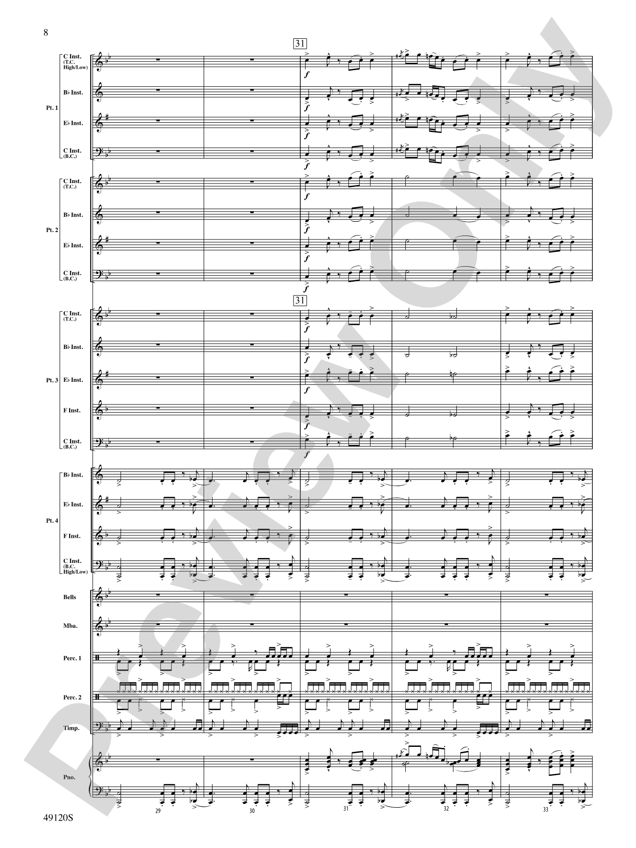 Rock Solid: Flexible Band/String Ensemble Score & Parts