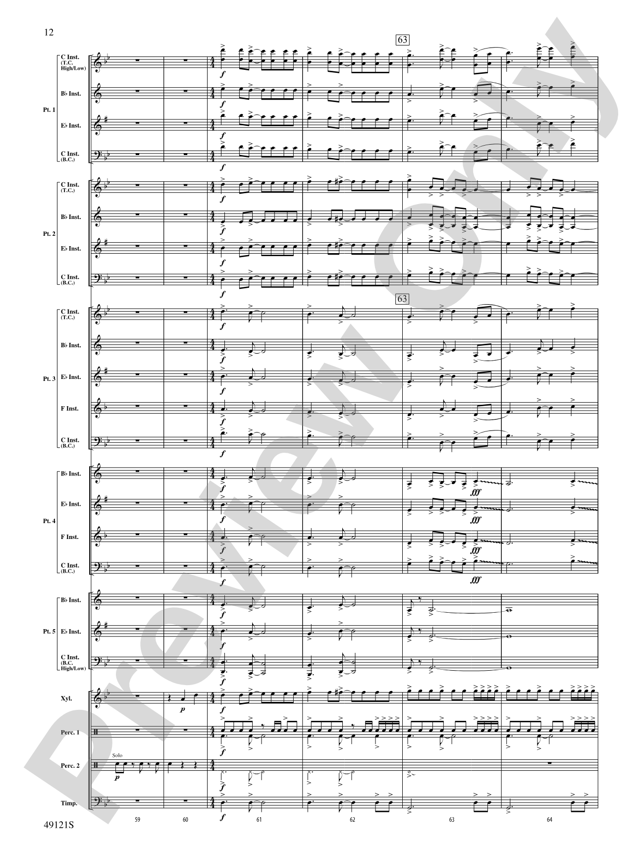Escape Route: Flexible Band/String Ensemble Score & Parts