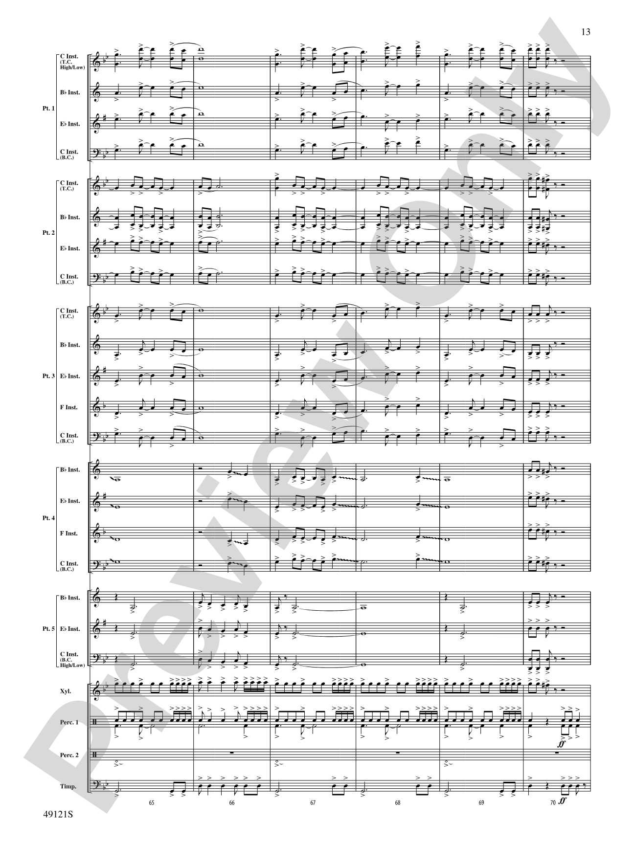 Escape Route: Flexible Band/String Ensemble Score & Parts