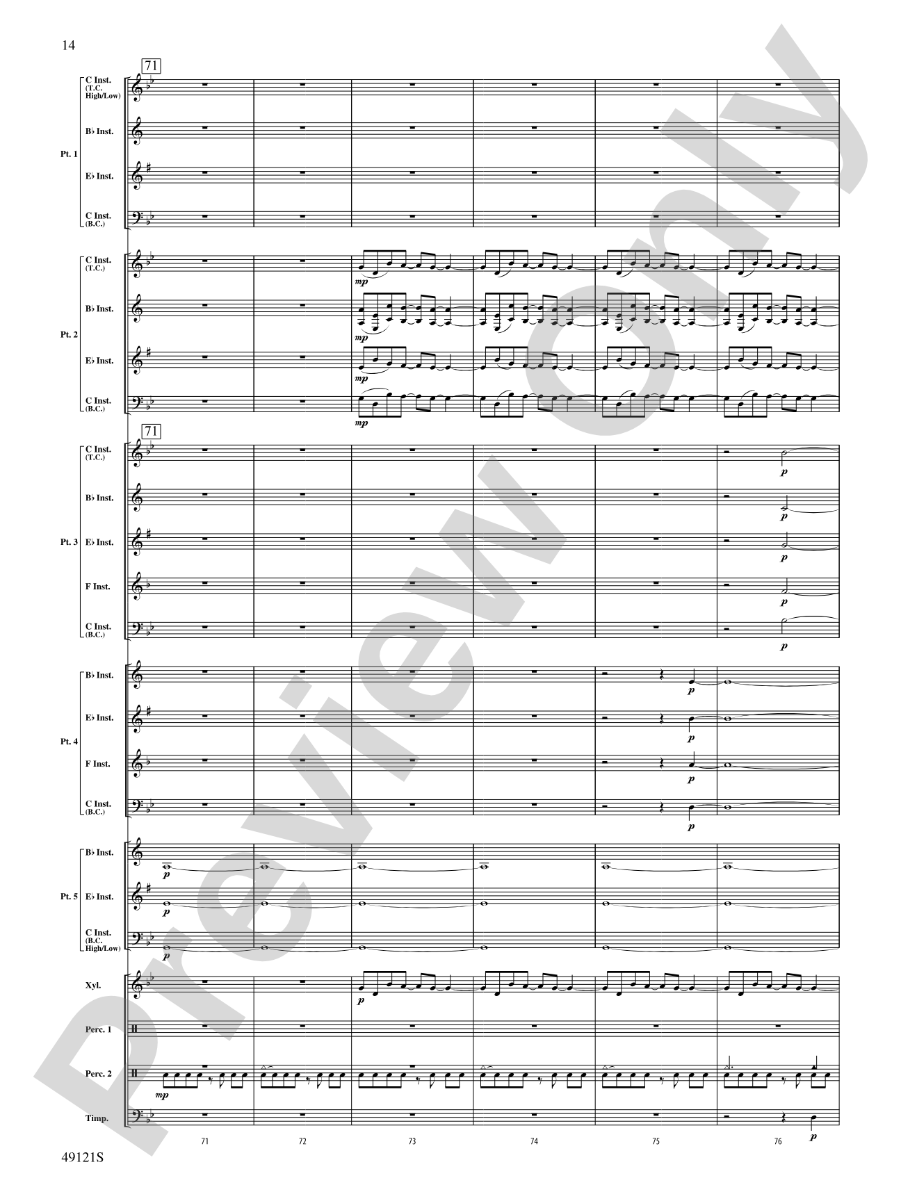 Escape Route: Flexible Band/String Ensemble Score & Parts