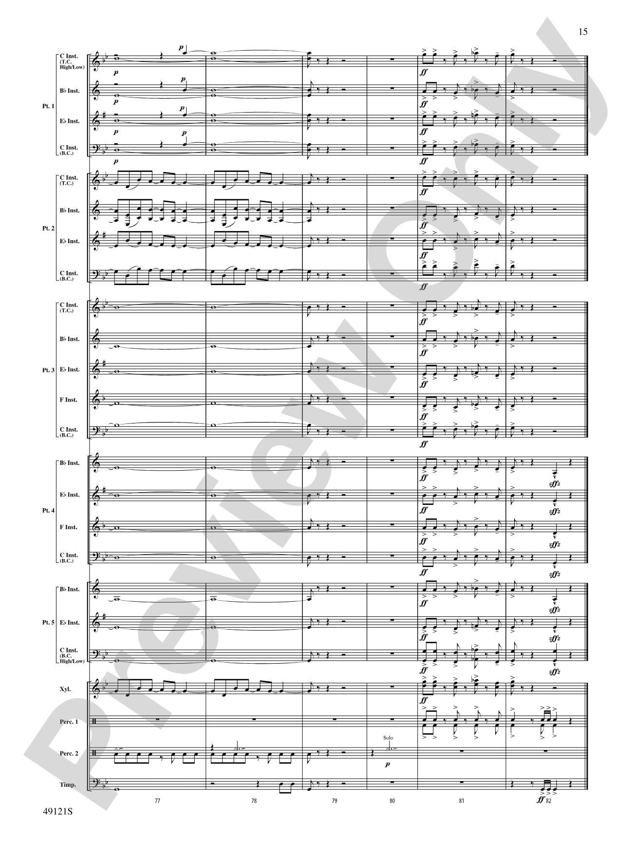Escape Route: Flexible Band/String Ensemble Score & Parts