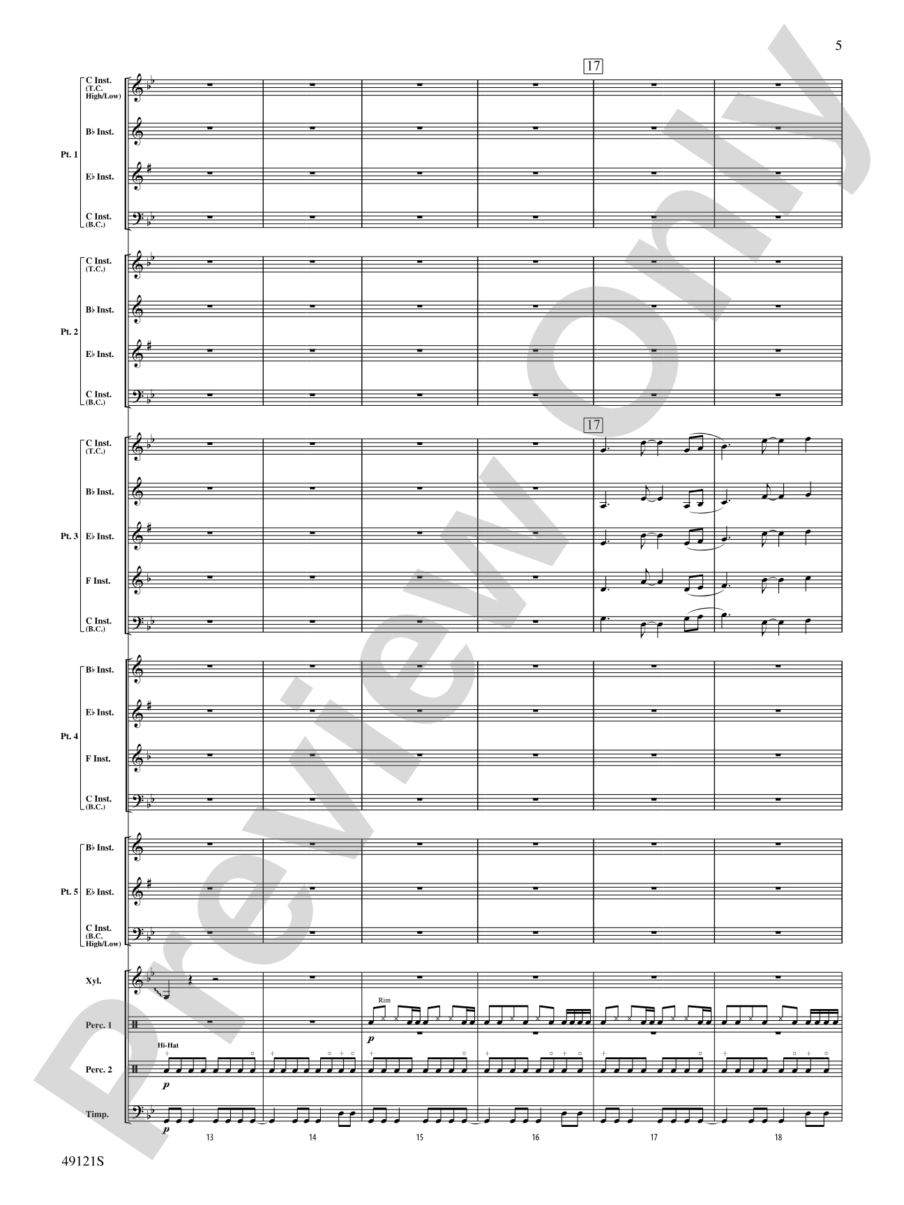Escape Route: Flexible Band/String Ensemble Score & Parts