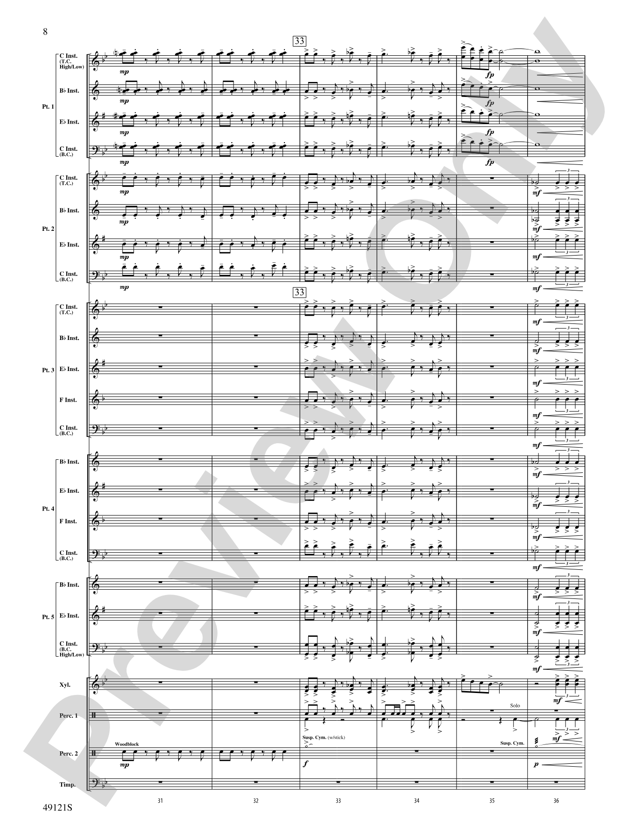 Escape Route: Flexible Band/String Ensemble Score & Parts