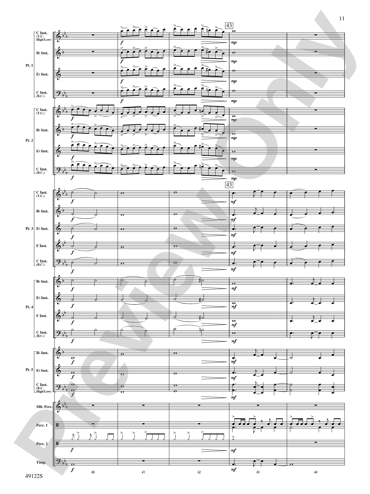 Ride Through the Valley: Flexible Band/String Ensemble Score & Parts