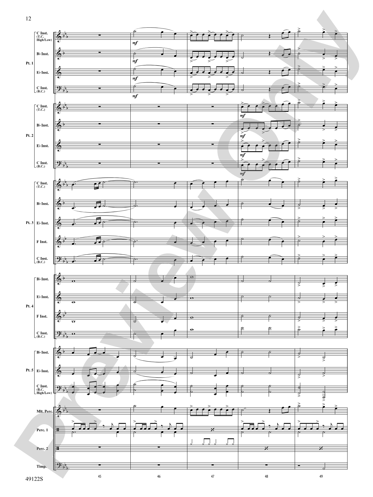 Ride Through the Valley: Flexible Band/String Ensemble Score & Parts