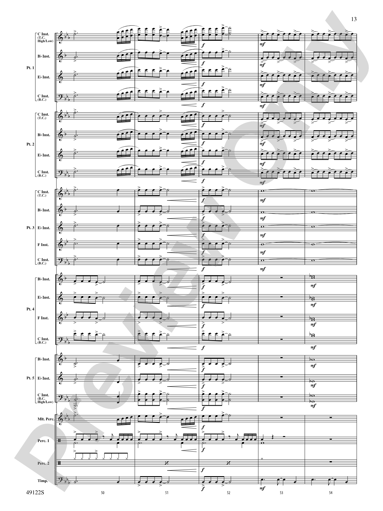 Ride Through the Valley: Flexible Band/String Ensemble Score & Parts