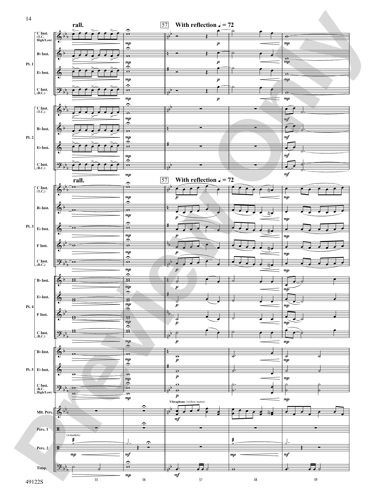 Ride Through the Valley: Flexible Band/String Ensemble Score & Parts