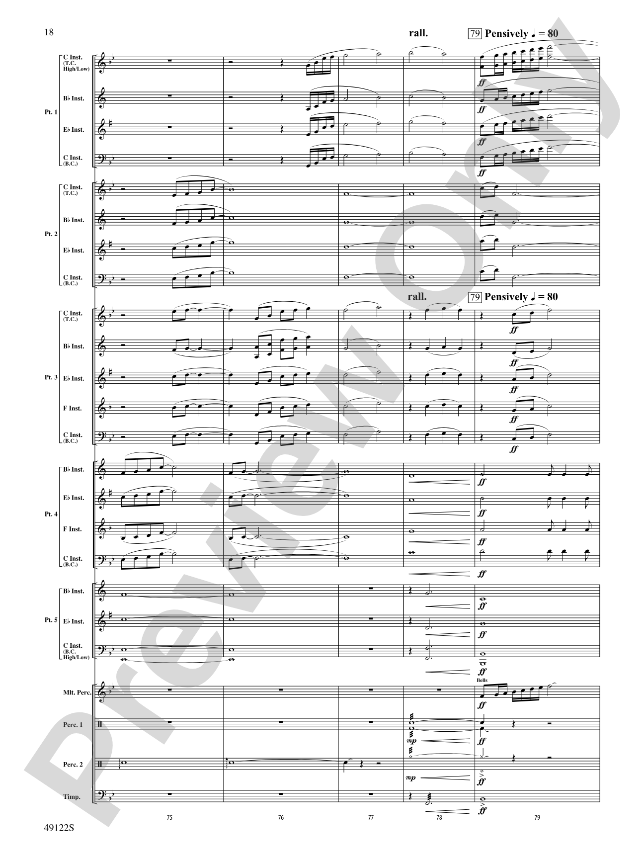 Ride Through the Valley: Flexible Band/String Ensemble Score & Parts