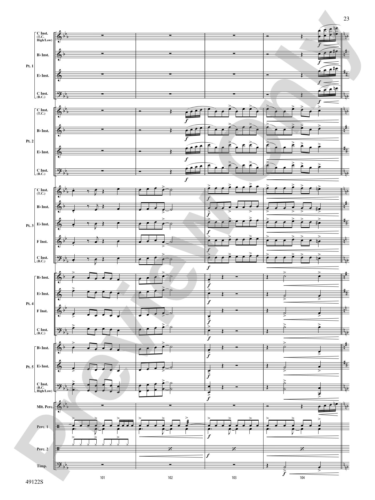 Ride Through the Valley: Flexible Band/String Ensemble Score & Parts