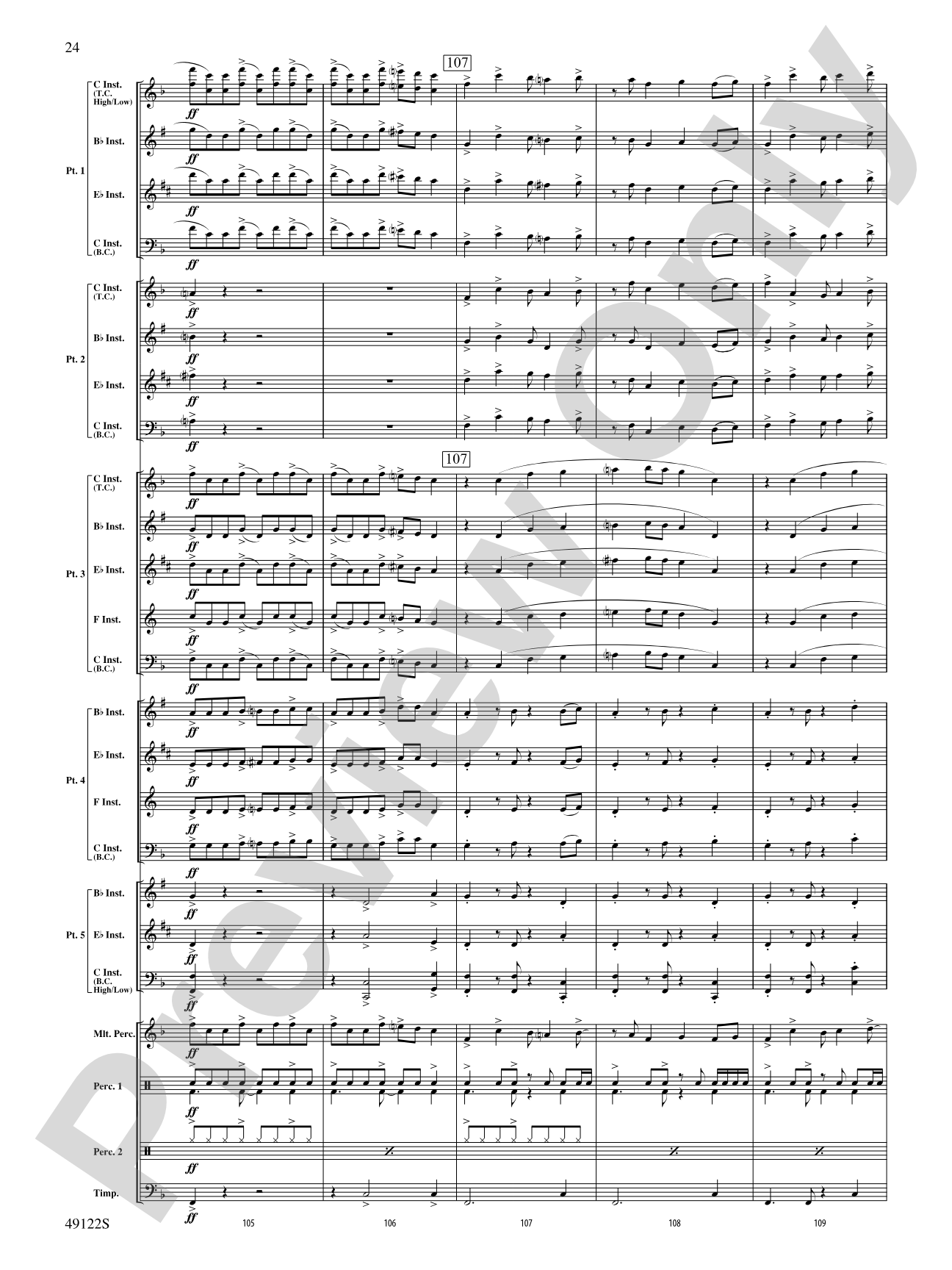 Ride Through the Valley: Flexible Band/String Ensemble Score & Parts