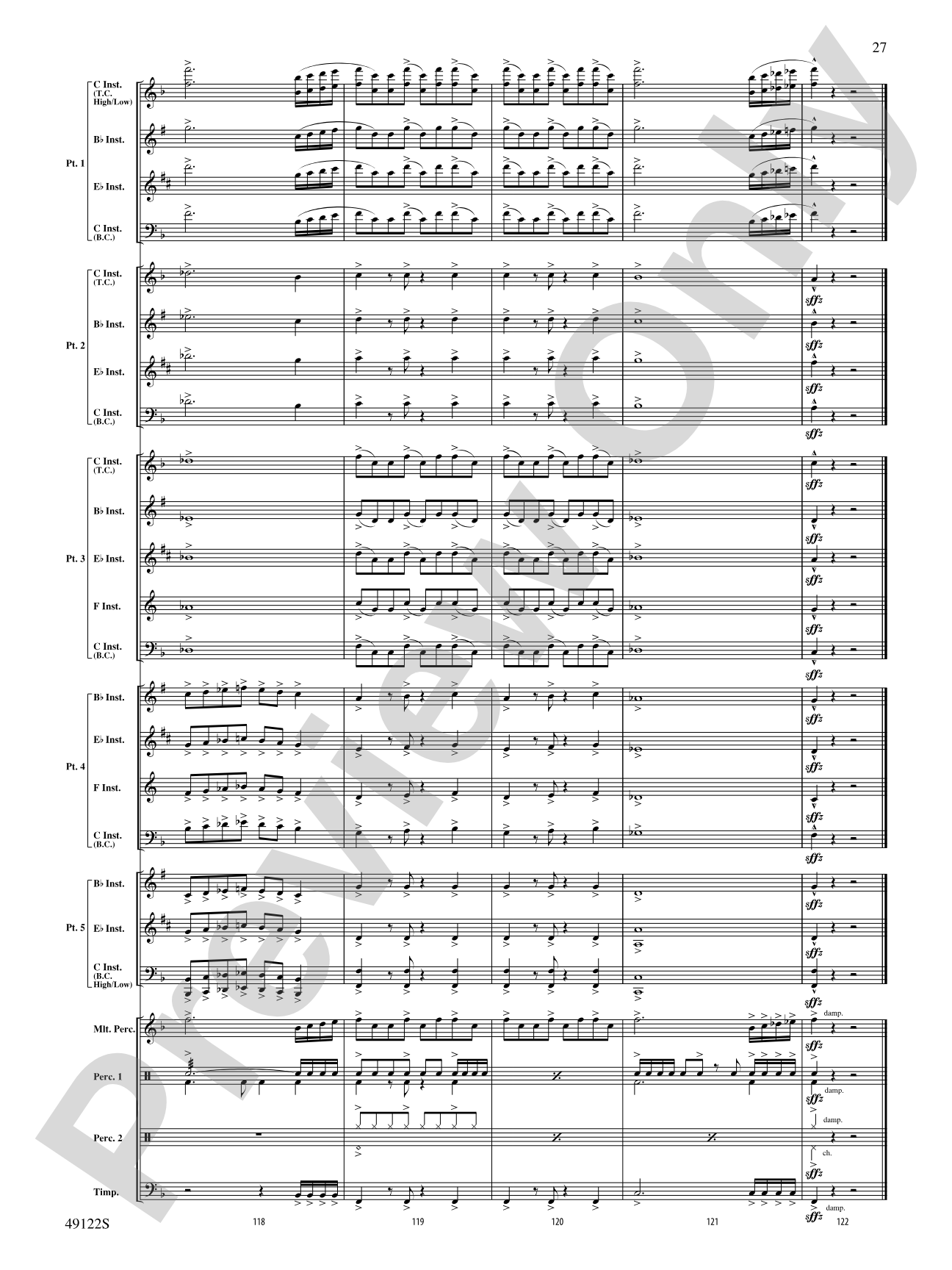 Ride Through the Valley: Flexible Band/String Ensemble Score & Parts