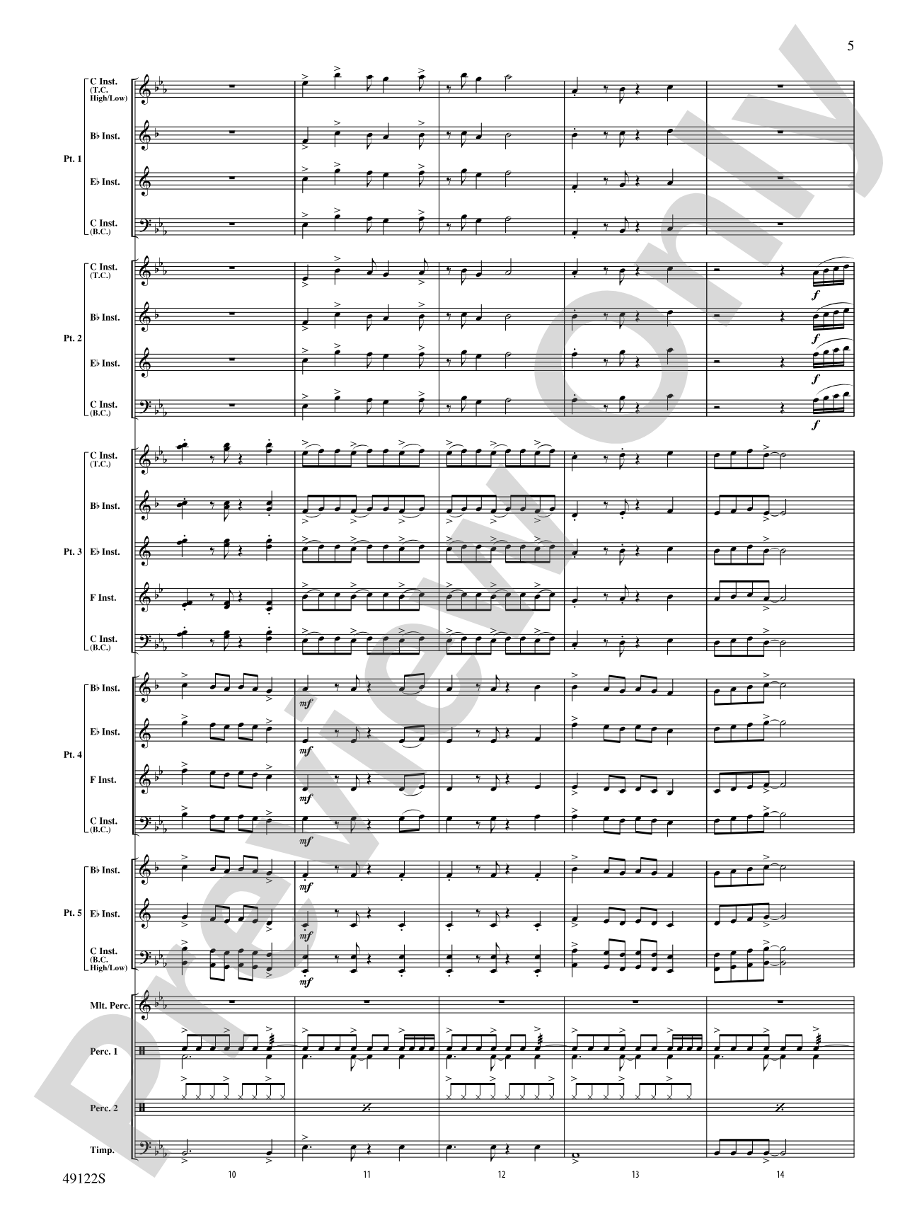 Ride Through the Valley: Flexible Band/String Ensemble Score & Parts