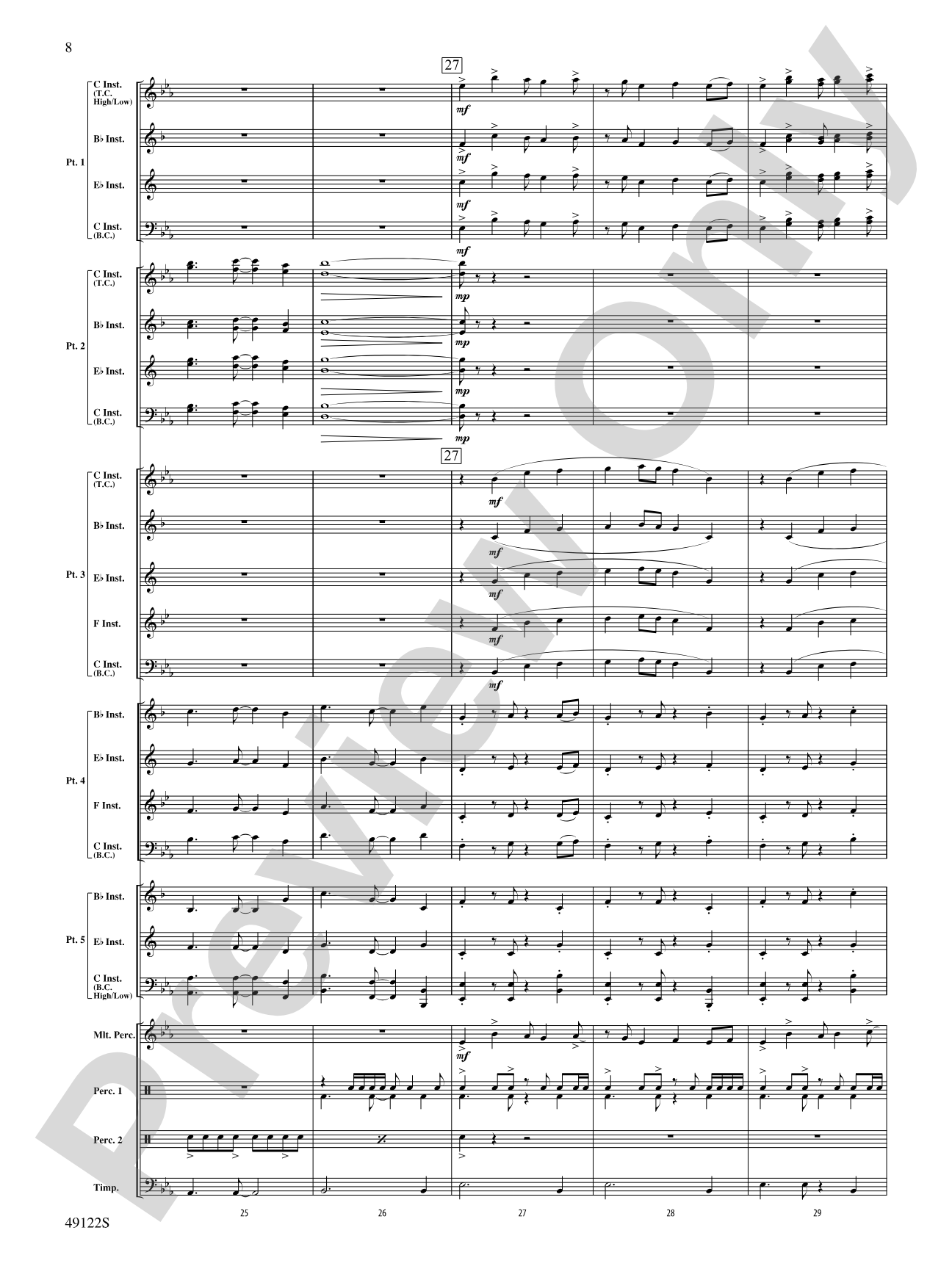 Ride Through the Valley: Flexible Band/String Ensemble Score & Parts