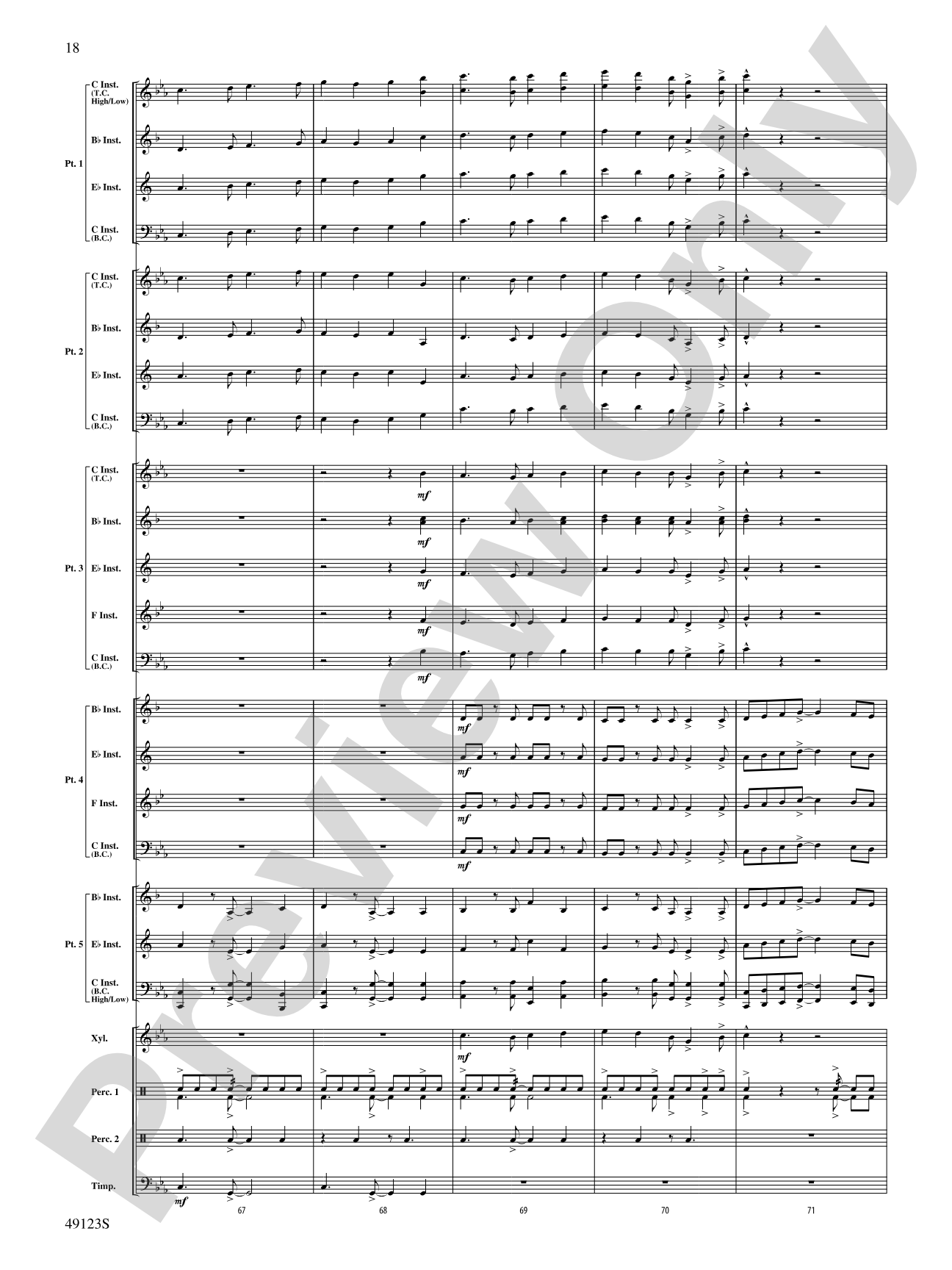 Flamingo Road: Flexible Band/String Ensemble Score & Parts