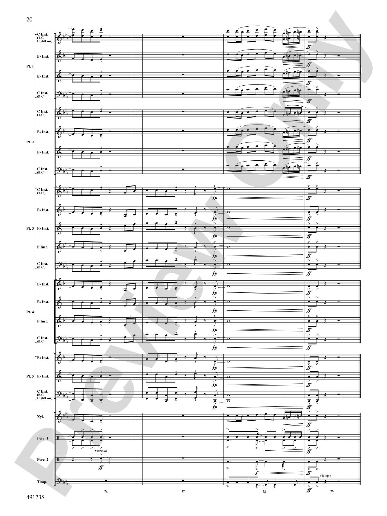 Flamingo Road: Flexible Band/String Ensemble Score & Parts