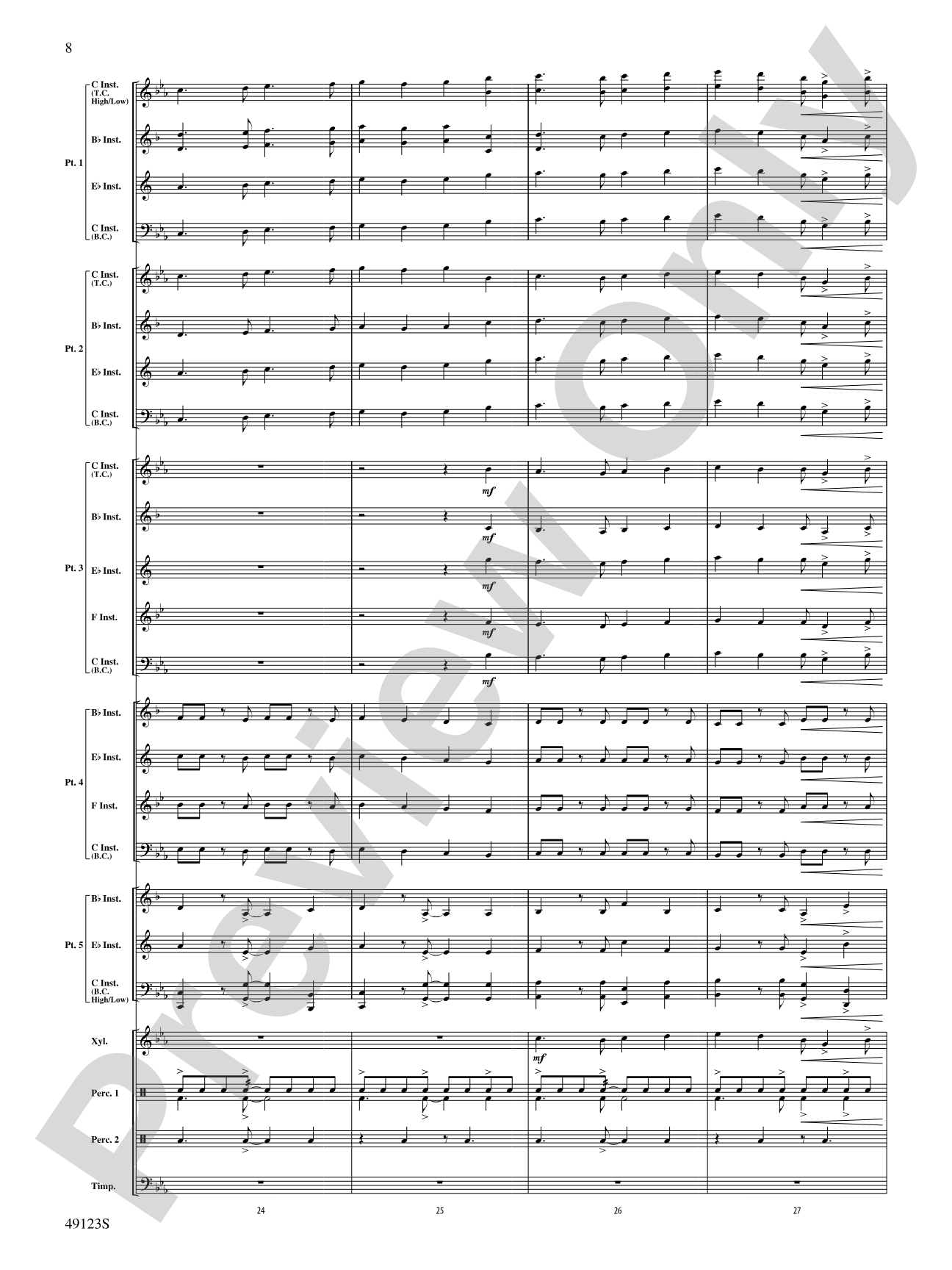 Flamingo Road: Flexible Band/String Ensemble Score & Parts