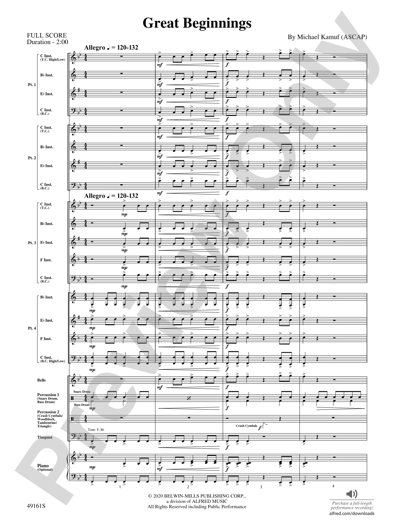 Great Beginnings: Flexible Band/String Ensemble Score & Parts