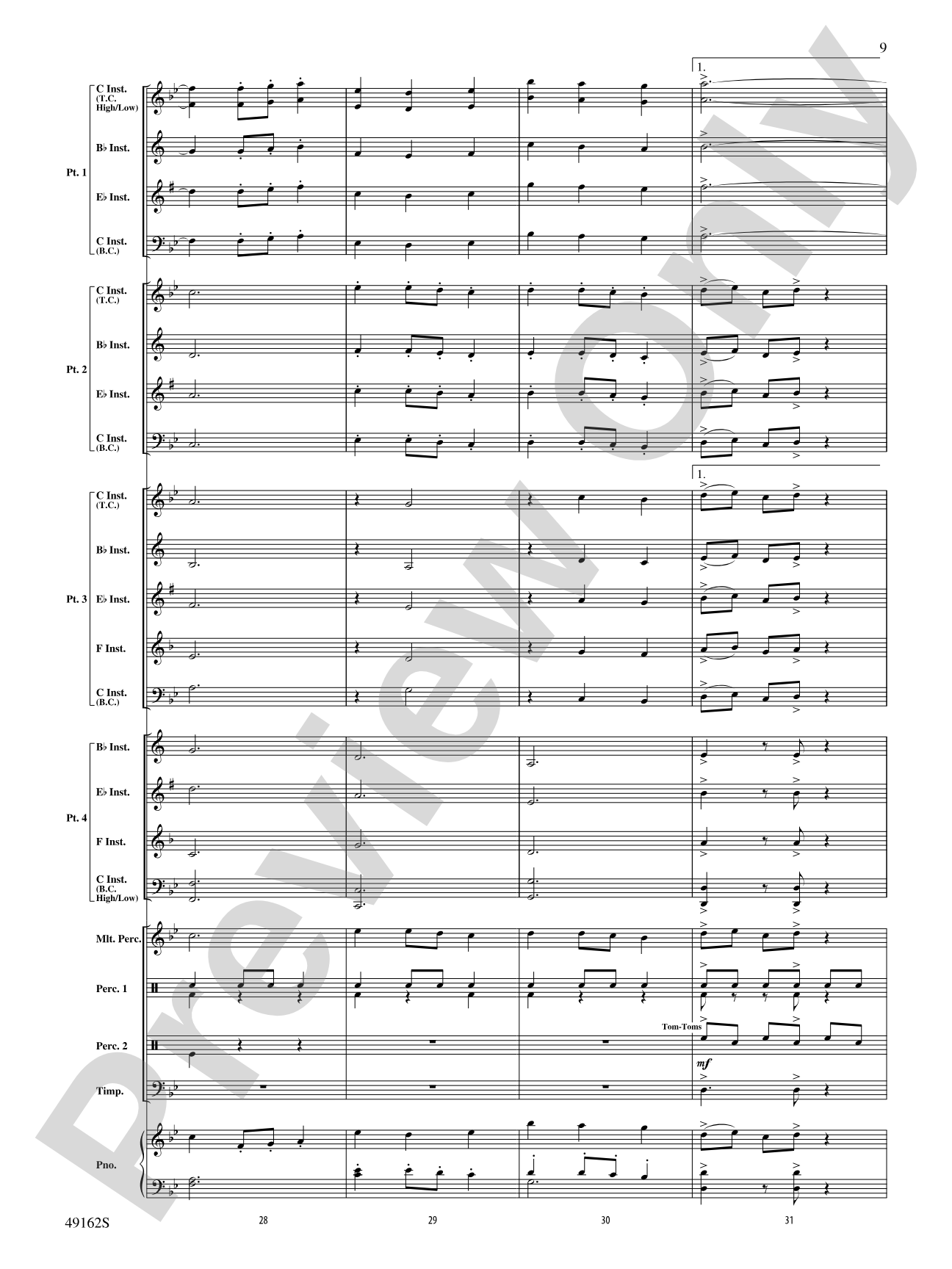 Residence of the Lords: Flexible Band/String Ensemble Score & Parts