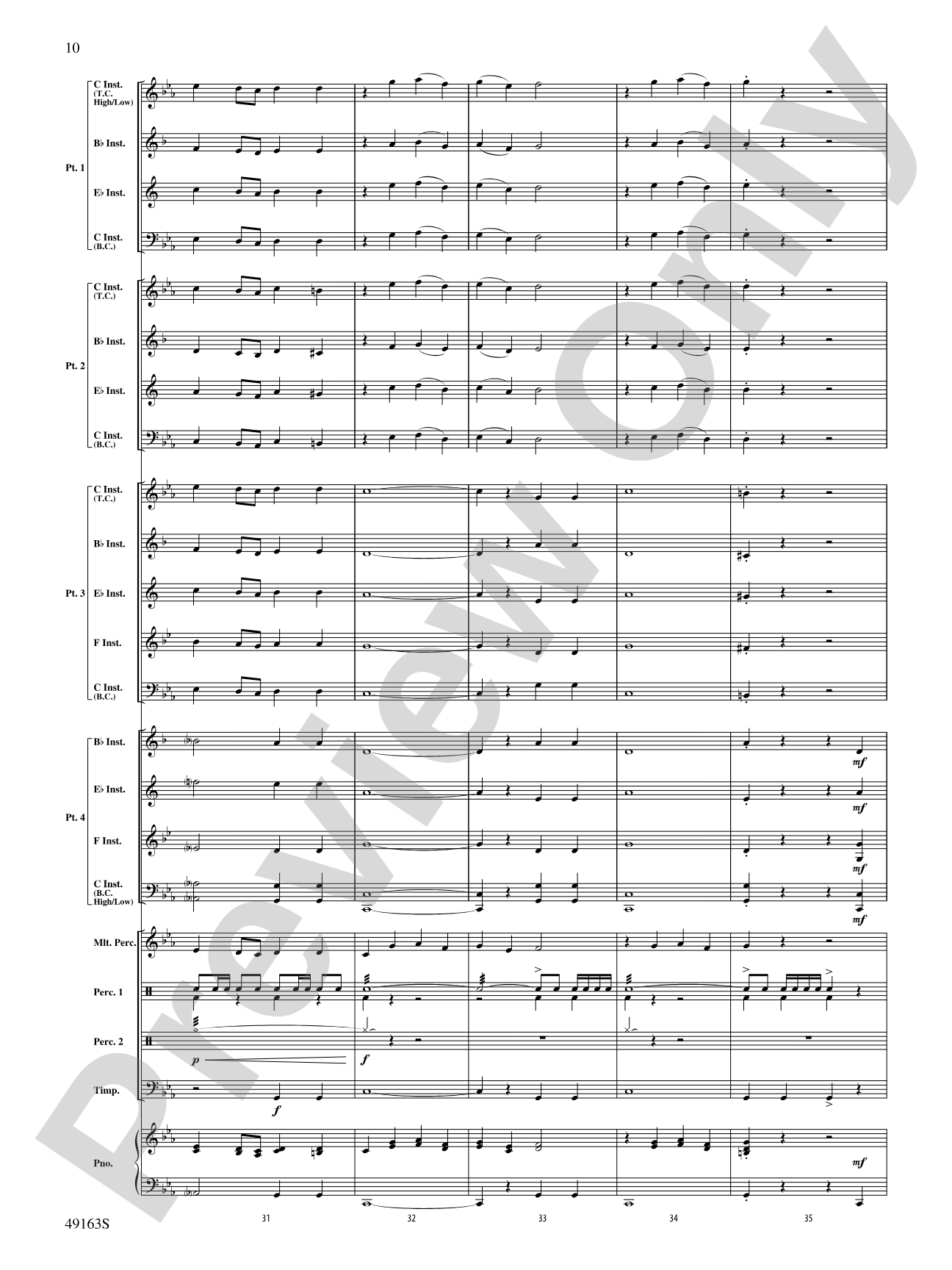 Christmas Holiday March: Flexible Band/String Ensemble Score & Parts