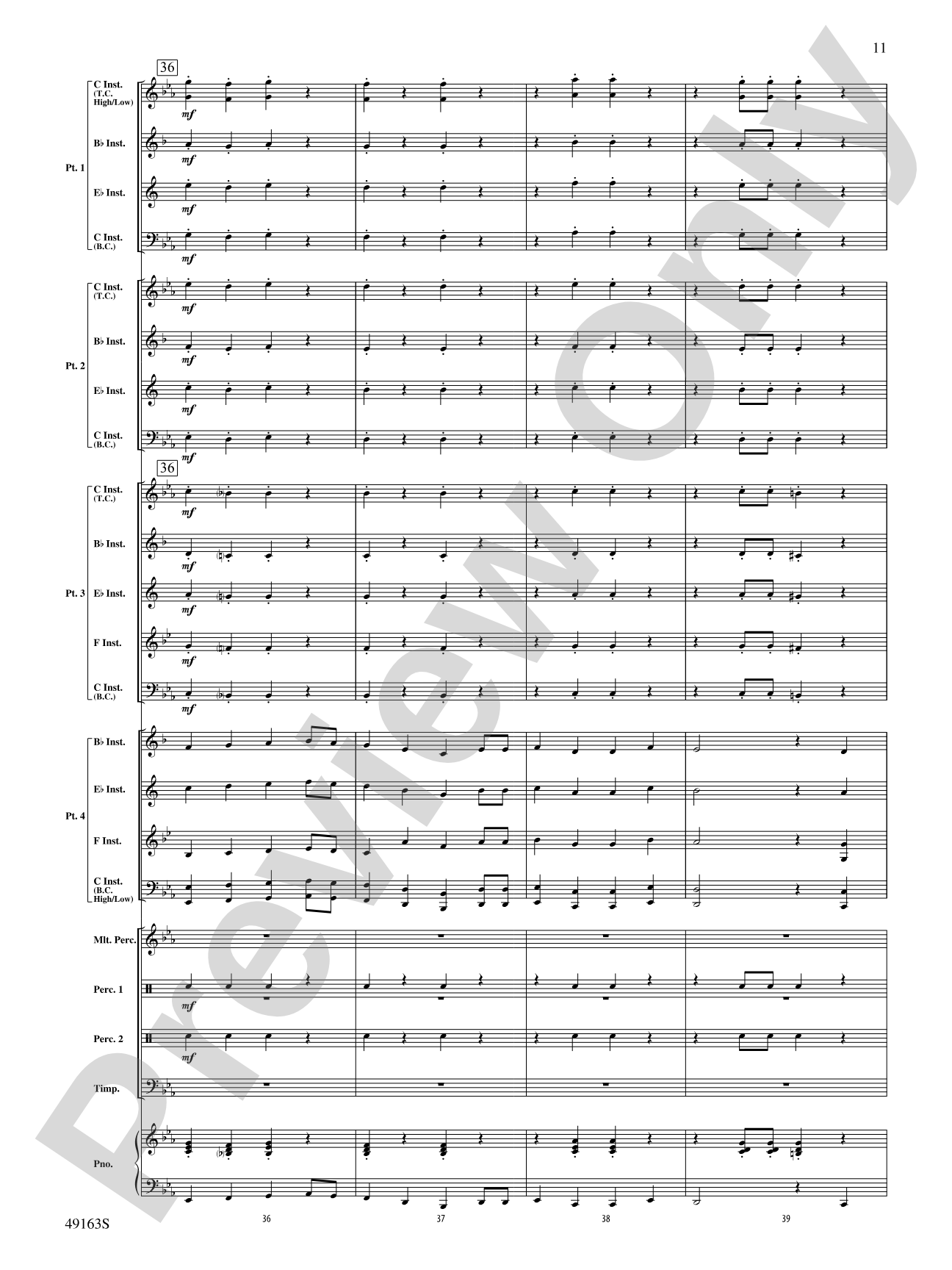 Christmas Holiday March: Flexible Band/String Ensemble Score & Parts