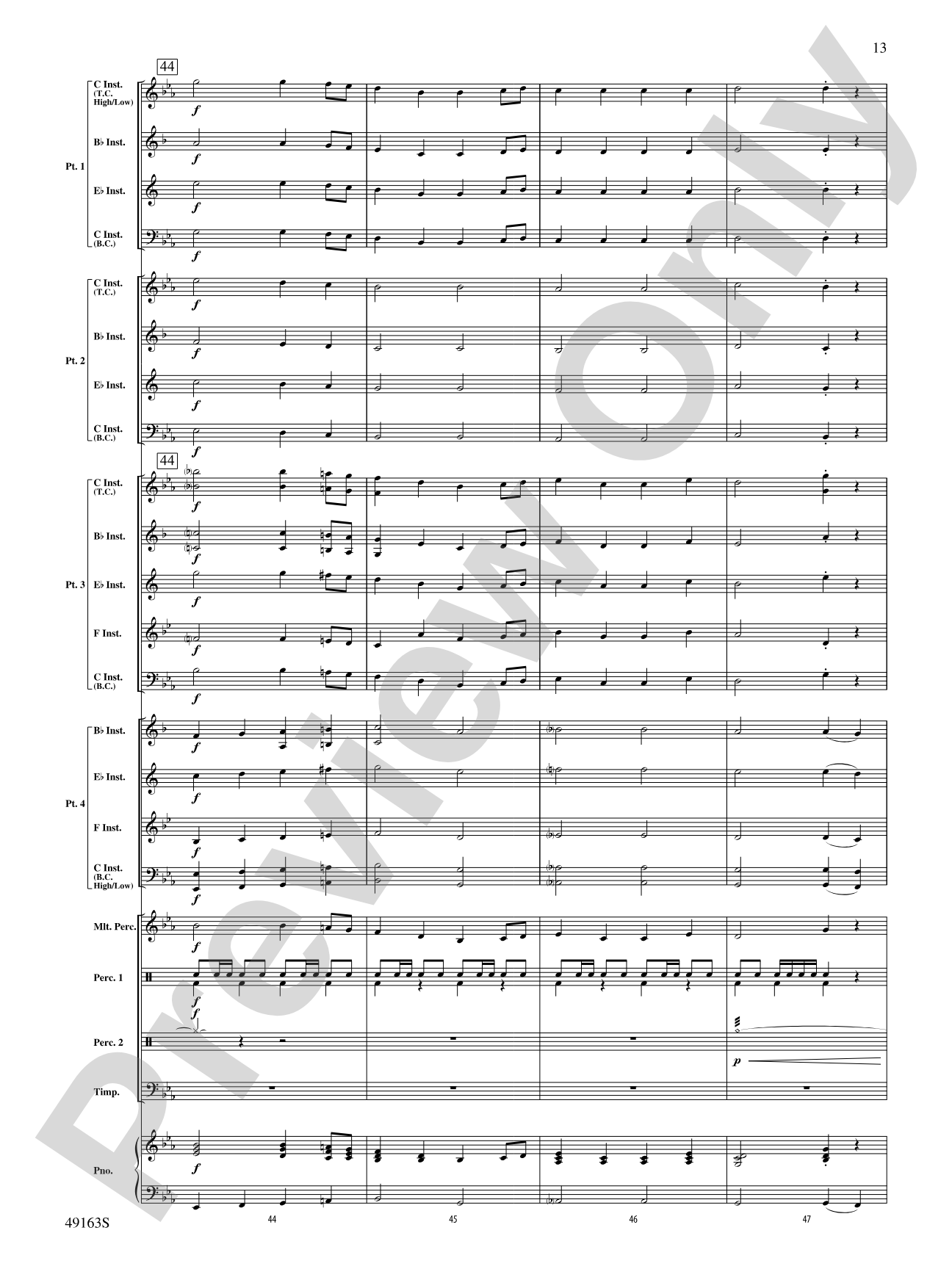 Christmas Holiday March: Flexible Band/String Ensemble Score & Parts