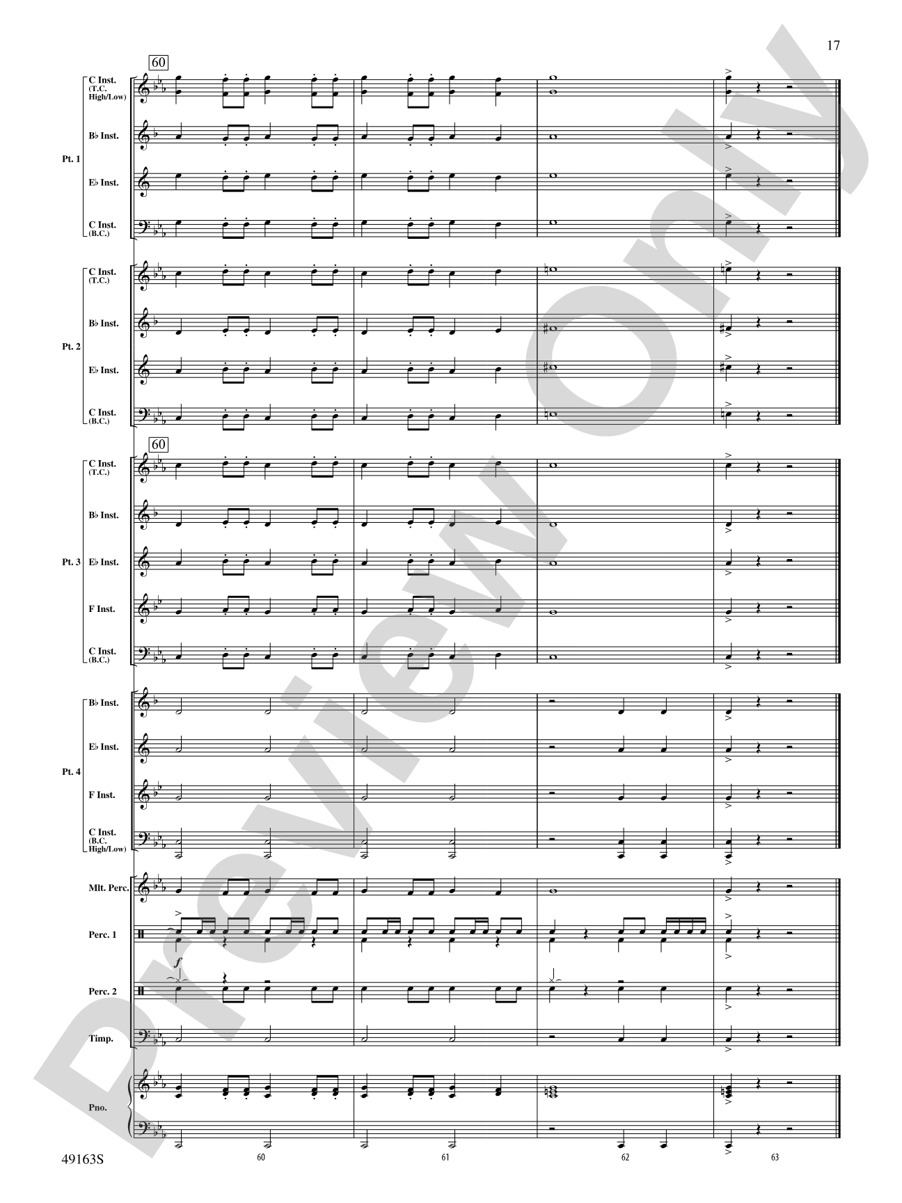 Christmas Holiday March: Flexible Band/String Ensemble Score & Parts