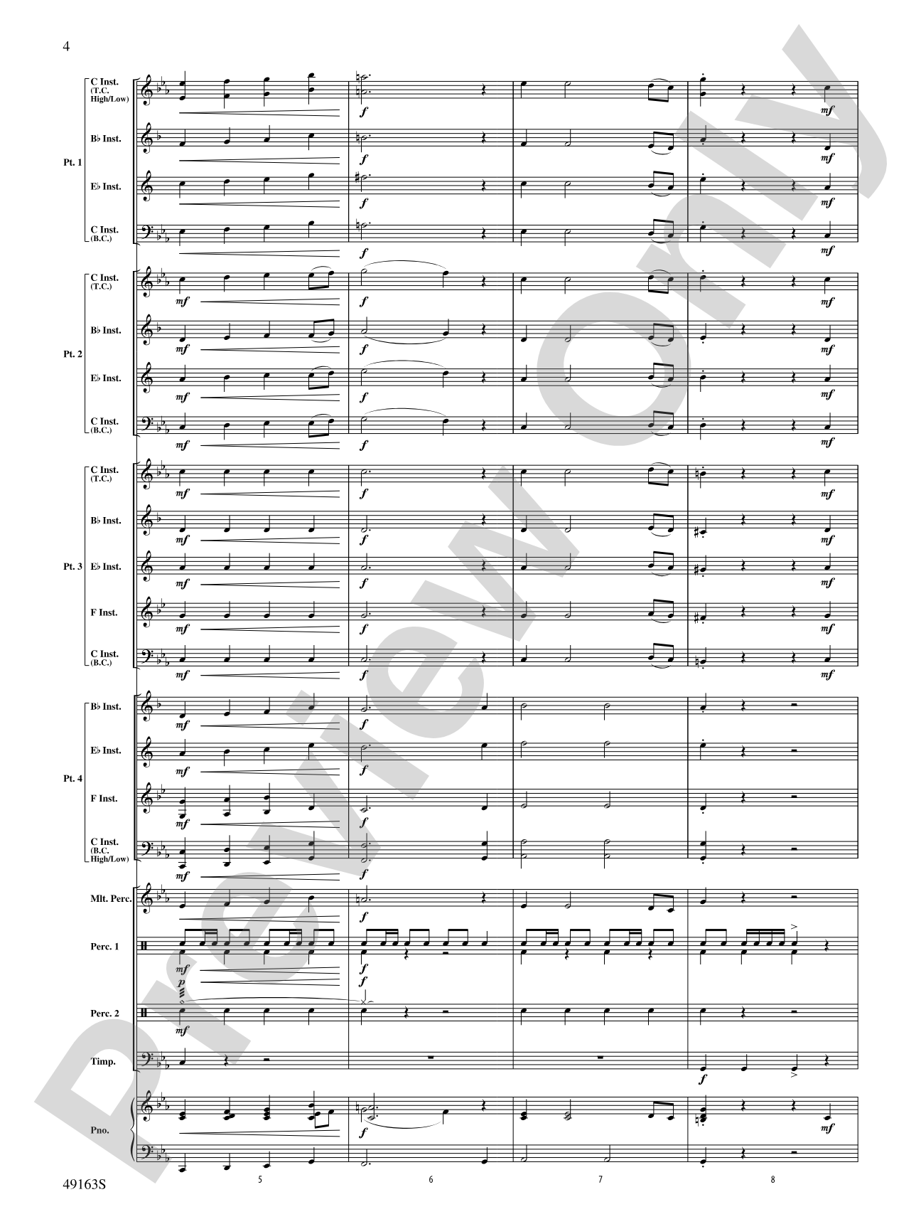 Christmas Holiday March: Flexible Band/String Ensemble Score & Parts
