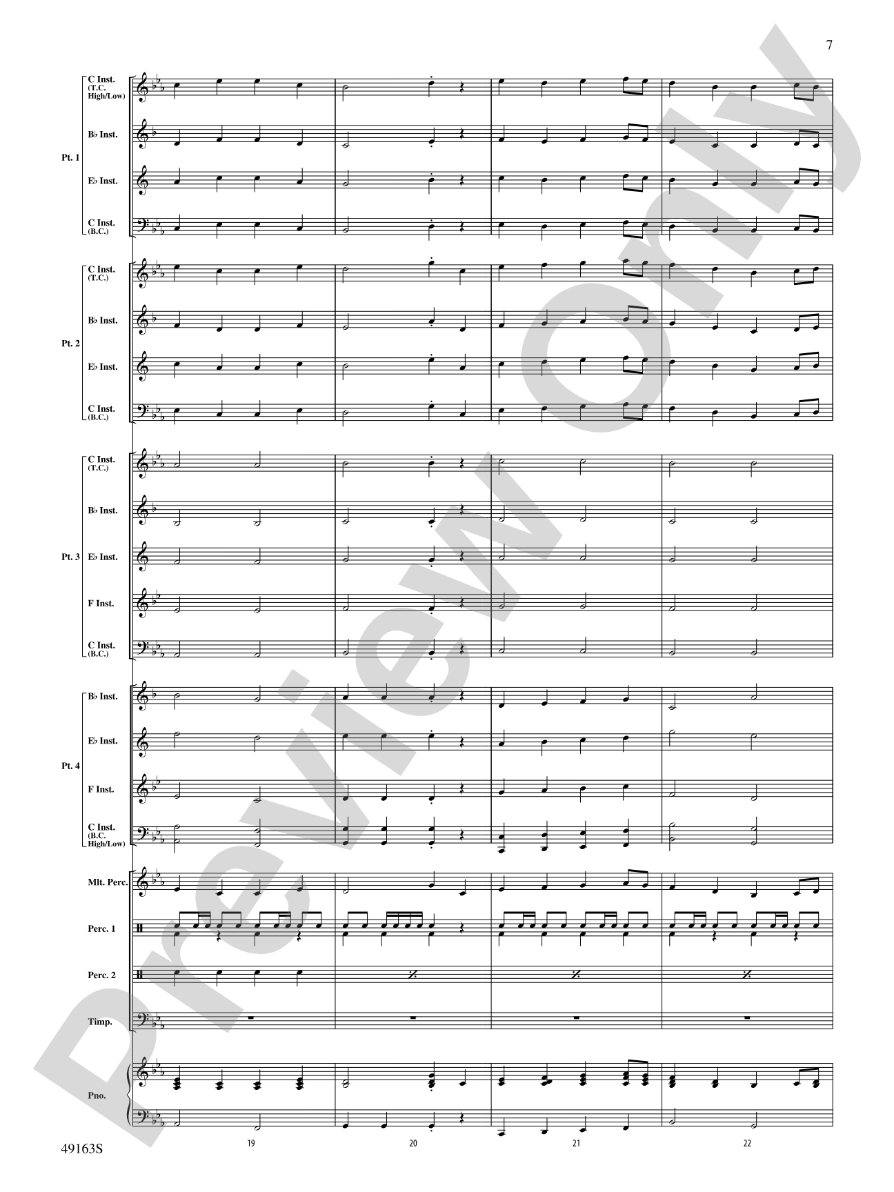 Christmas Holiday March: Flexible Band/String Ensemble Score & Parts