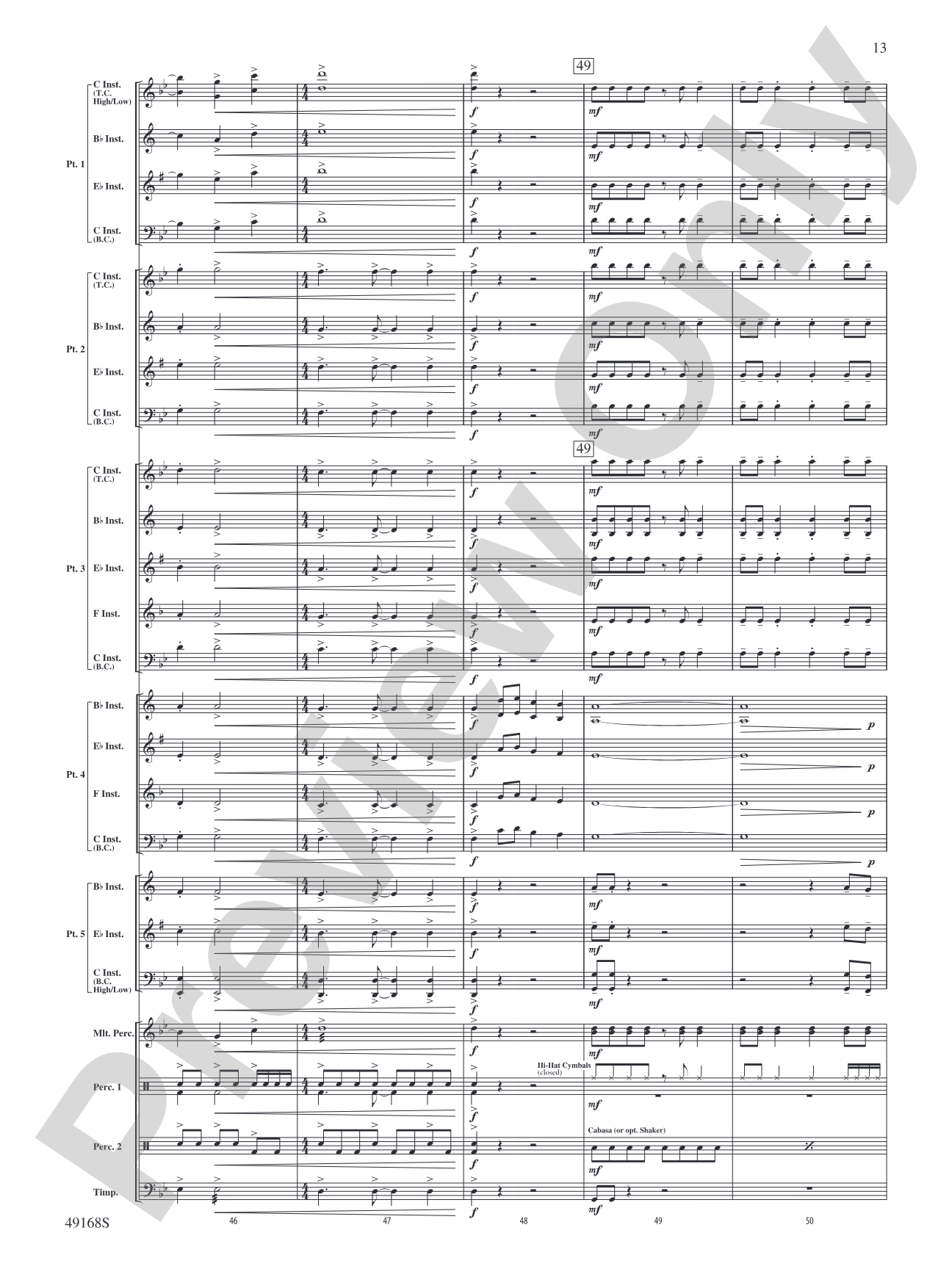 Derivations: Flexible Band/String Ensemble Score & Parts
