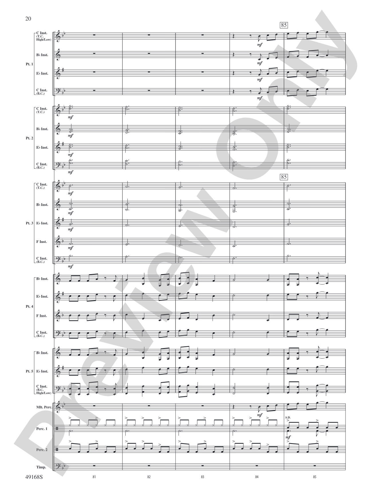 Derivations: Flexible Band/String Ensemble Score & Parts